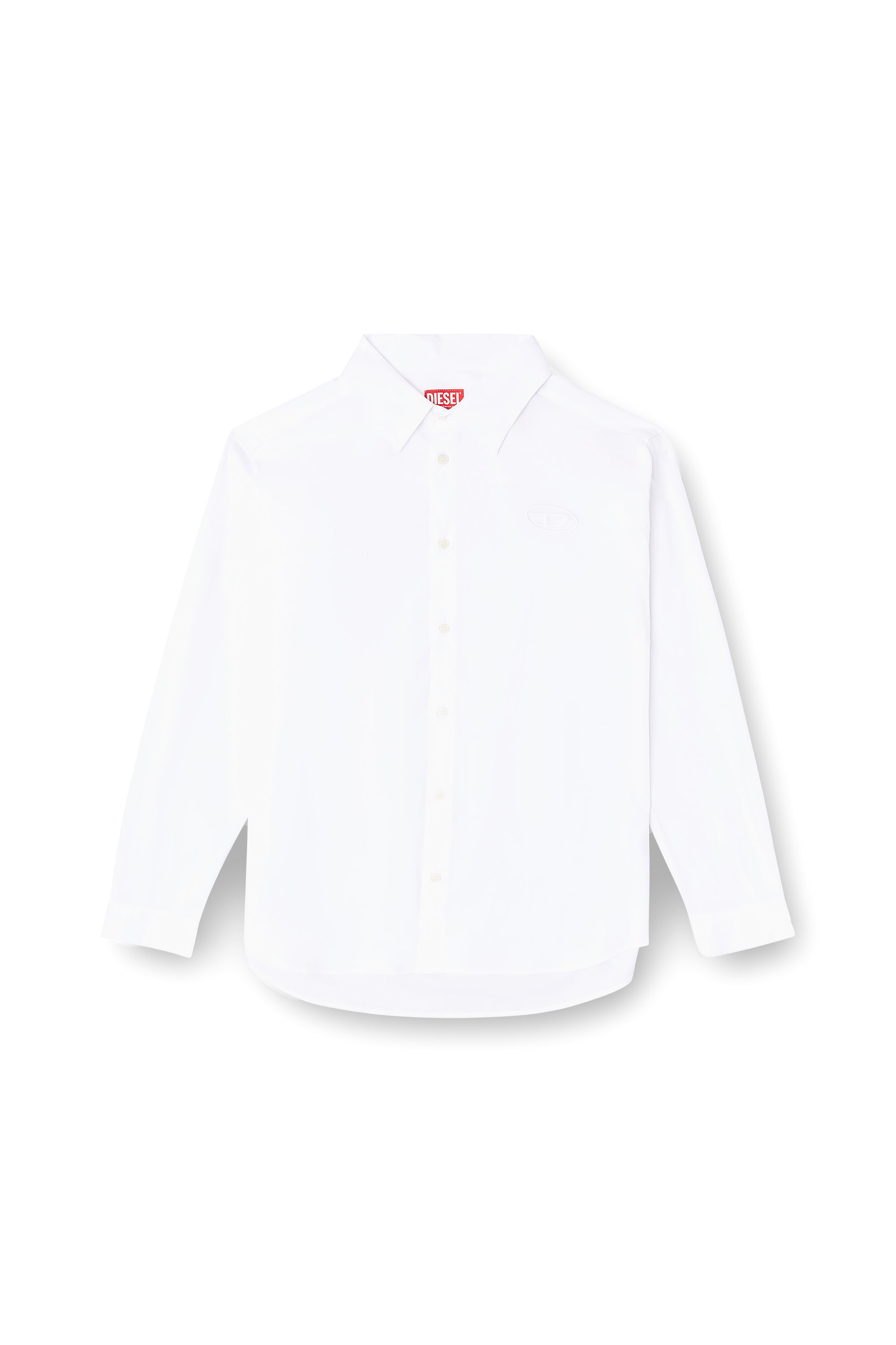 Diesel - S-SIMPLY-GSBH, Chemise en popeline extensible avec broderie Homme in Blanc - 2