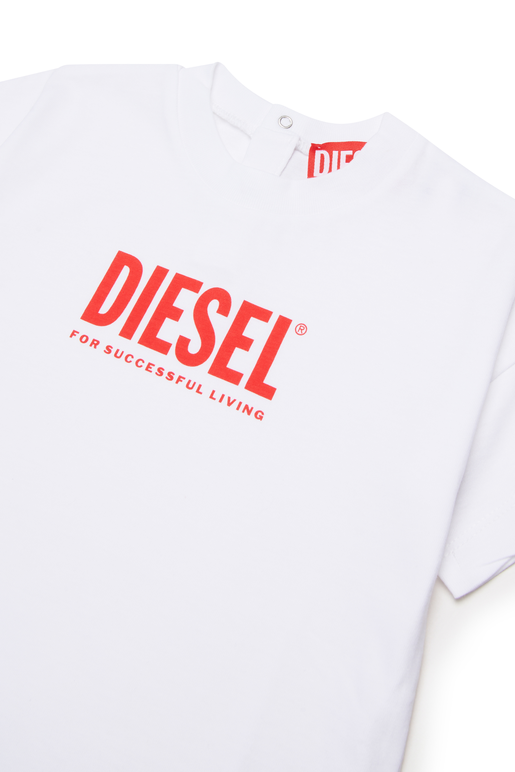 Diesel - MCUZIB, T-shirt en coton avec imprim&eacute; logo Femme in Blanc - 3