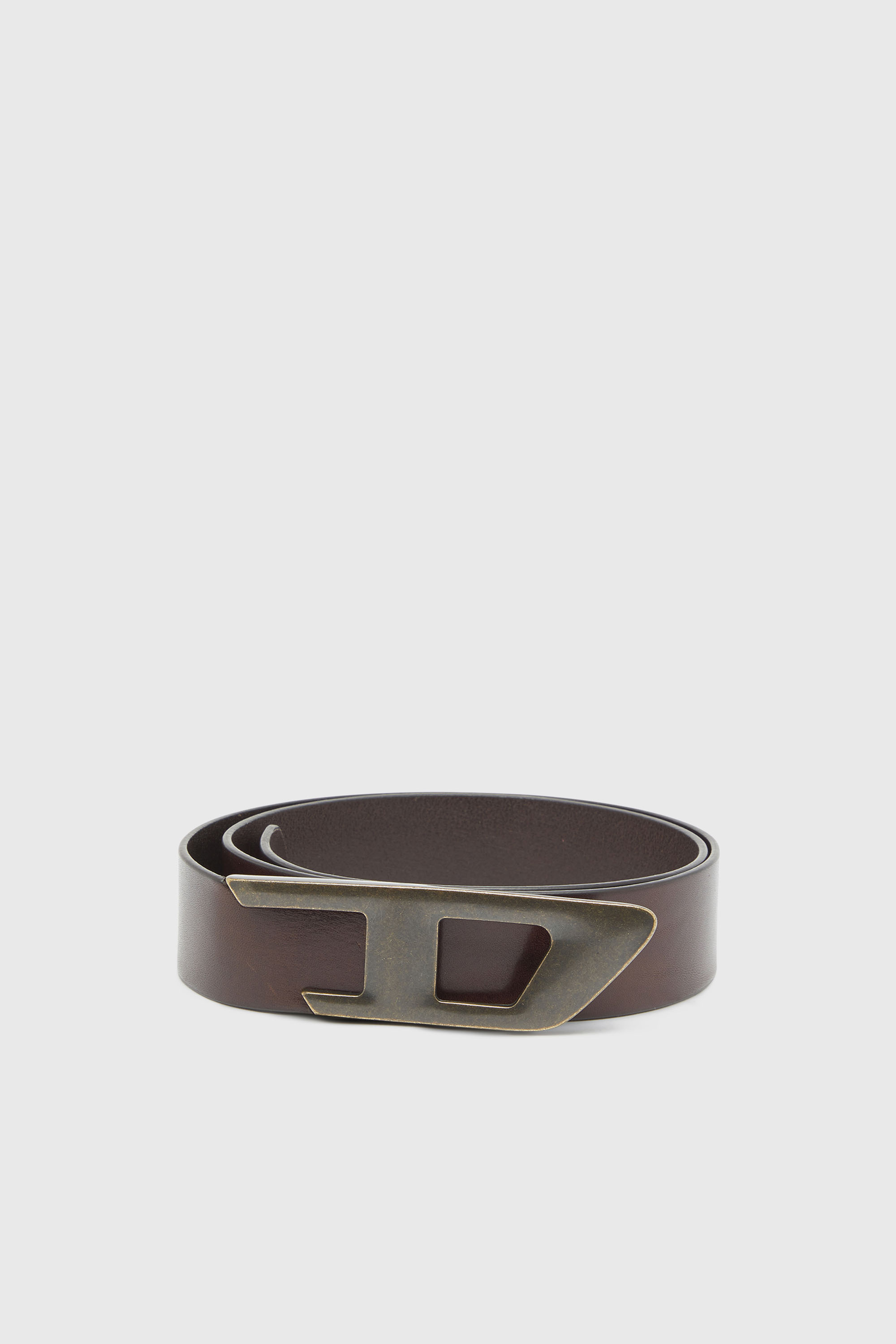 Diesel - B-D LOGO 2.0 40, Ceinture 4 cm en cuir avec boucle D en m&eacute;tal Mixte in Marron - 1