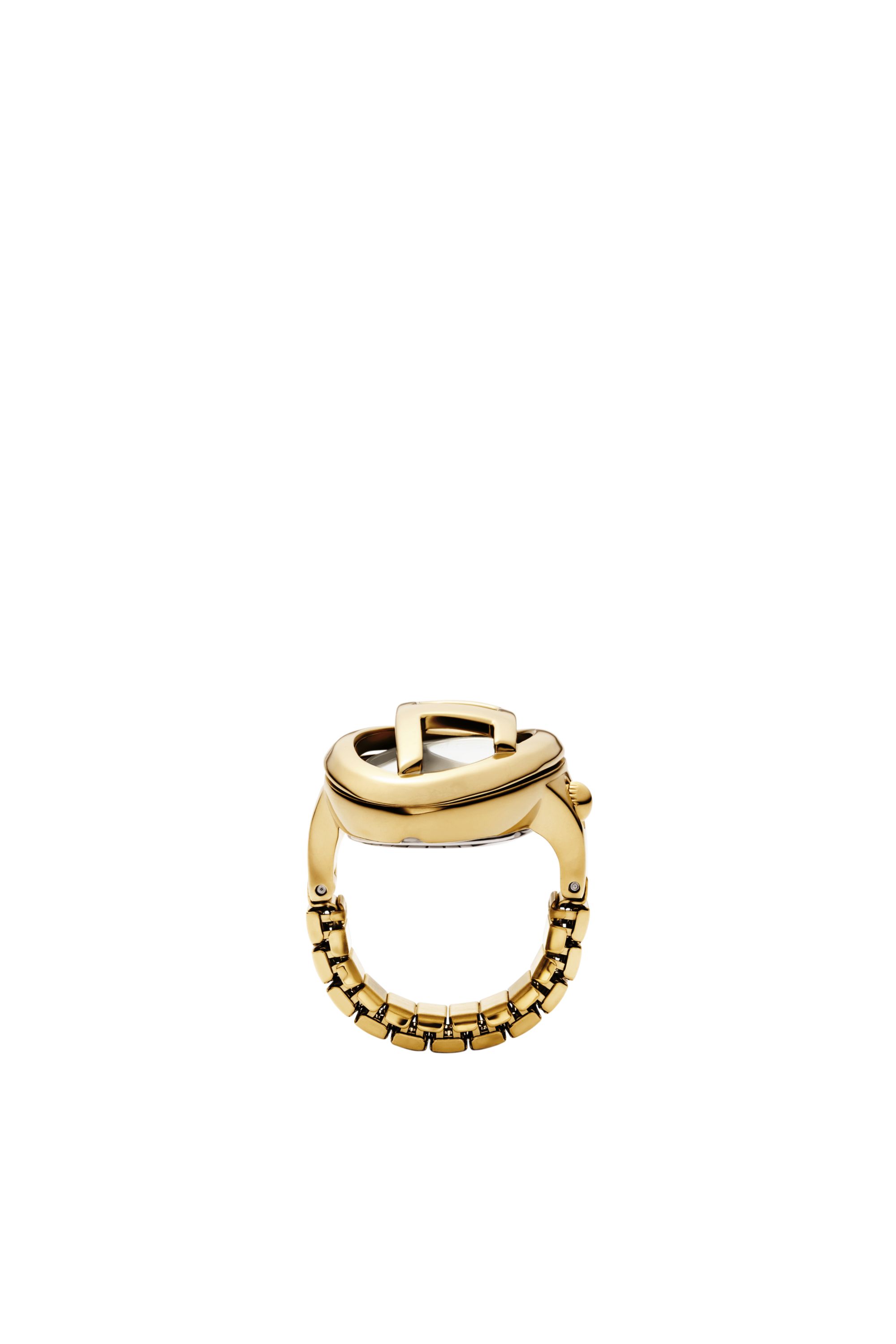 Diesel - DZ5626 WATCH, Bague montre D-Era en acier inoxydable doré Femme in Doré - 4