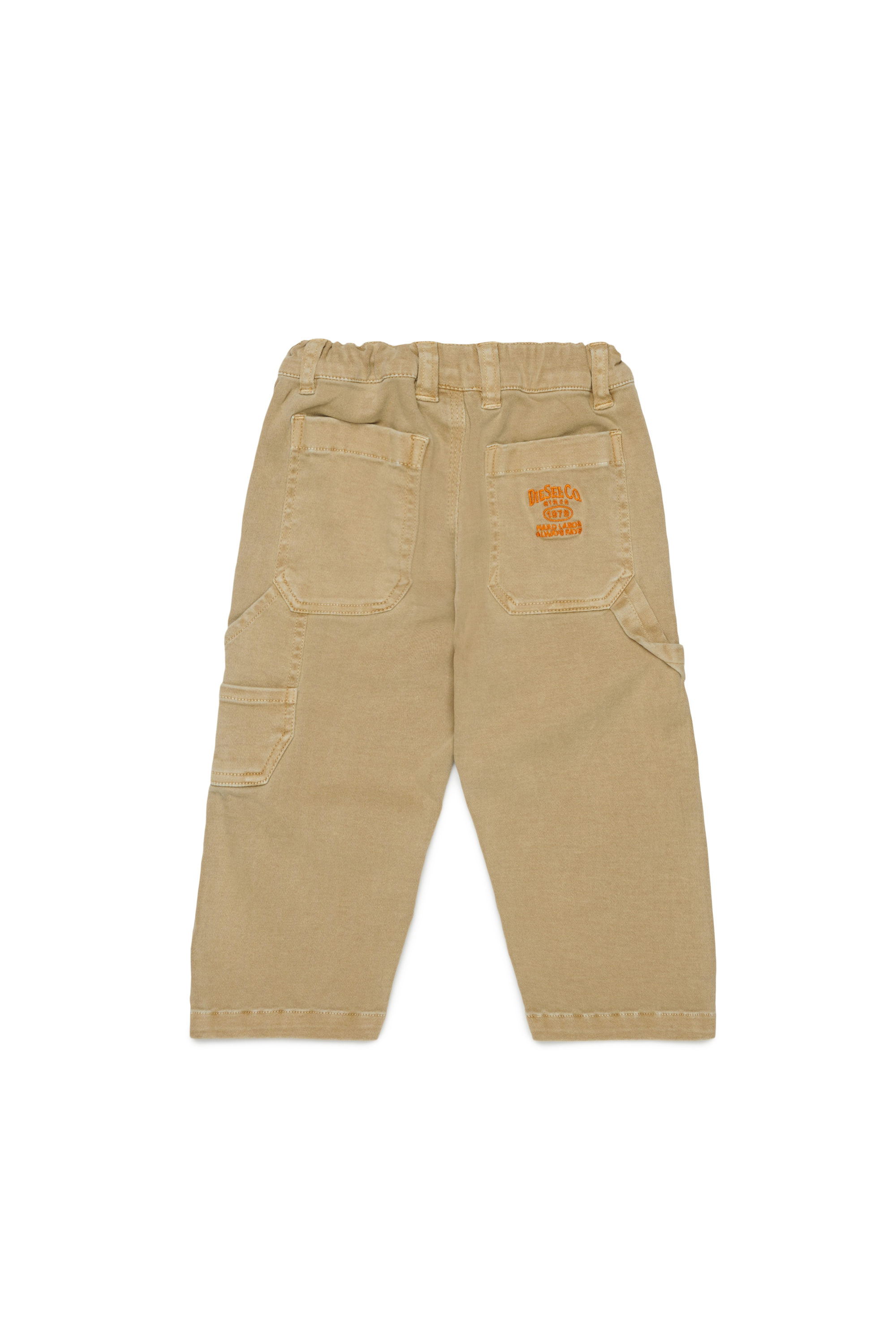 Diesel - PELINIB, Pantalon style workwear en coton stretch Homme in Marron - 2
