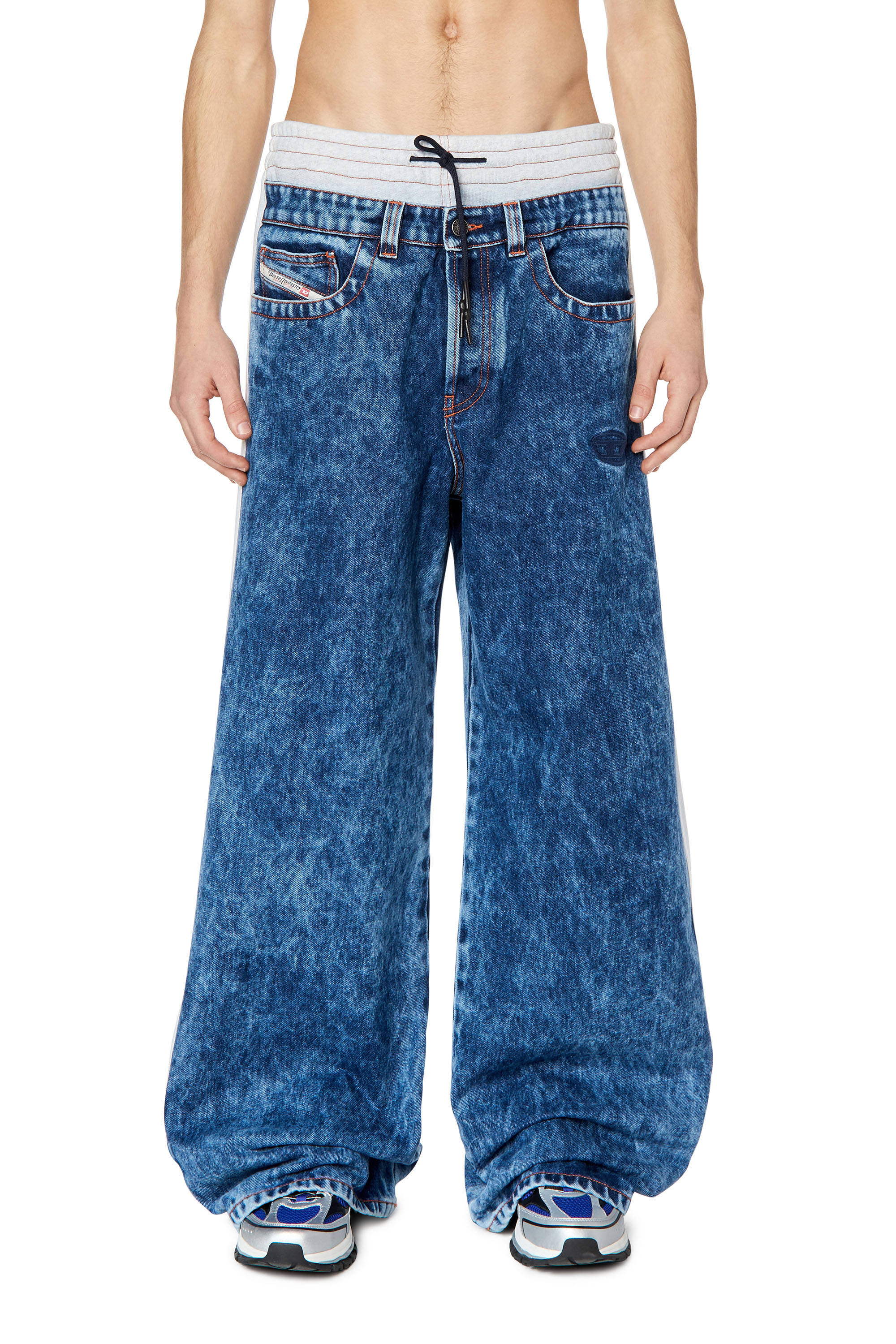 Diesel - D-Seri 0EMAW Straight Jeans, Bleu moyen - Image 1