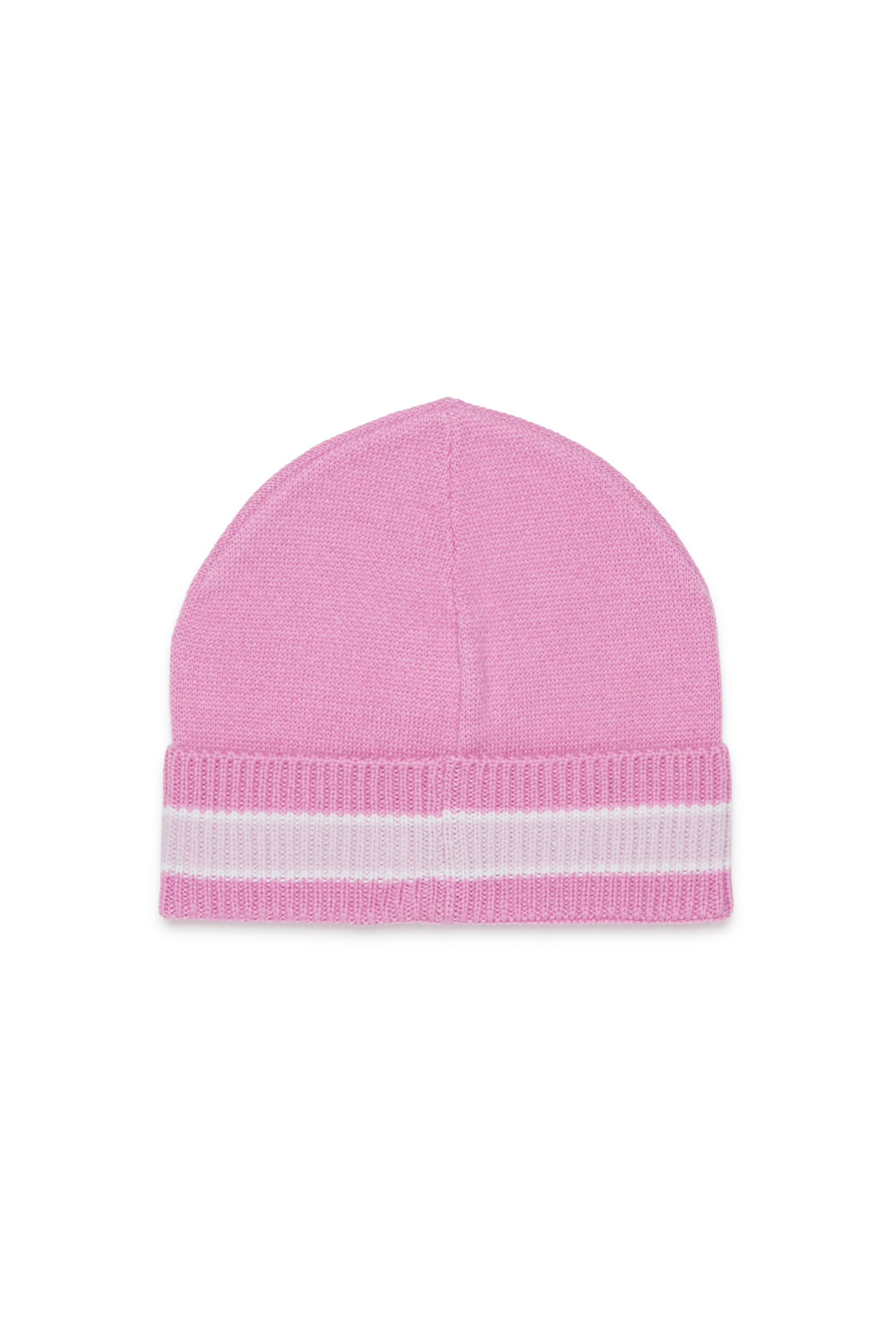 Diesel - FMOB, Bonnet ray&eacute; en m&eacute;lange de laine Mixte in Rose - 2