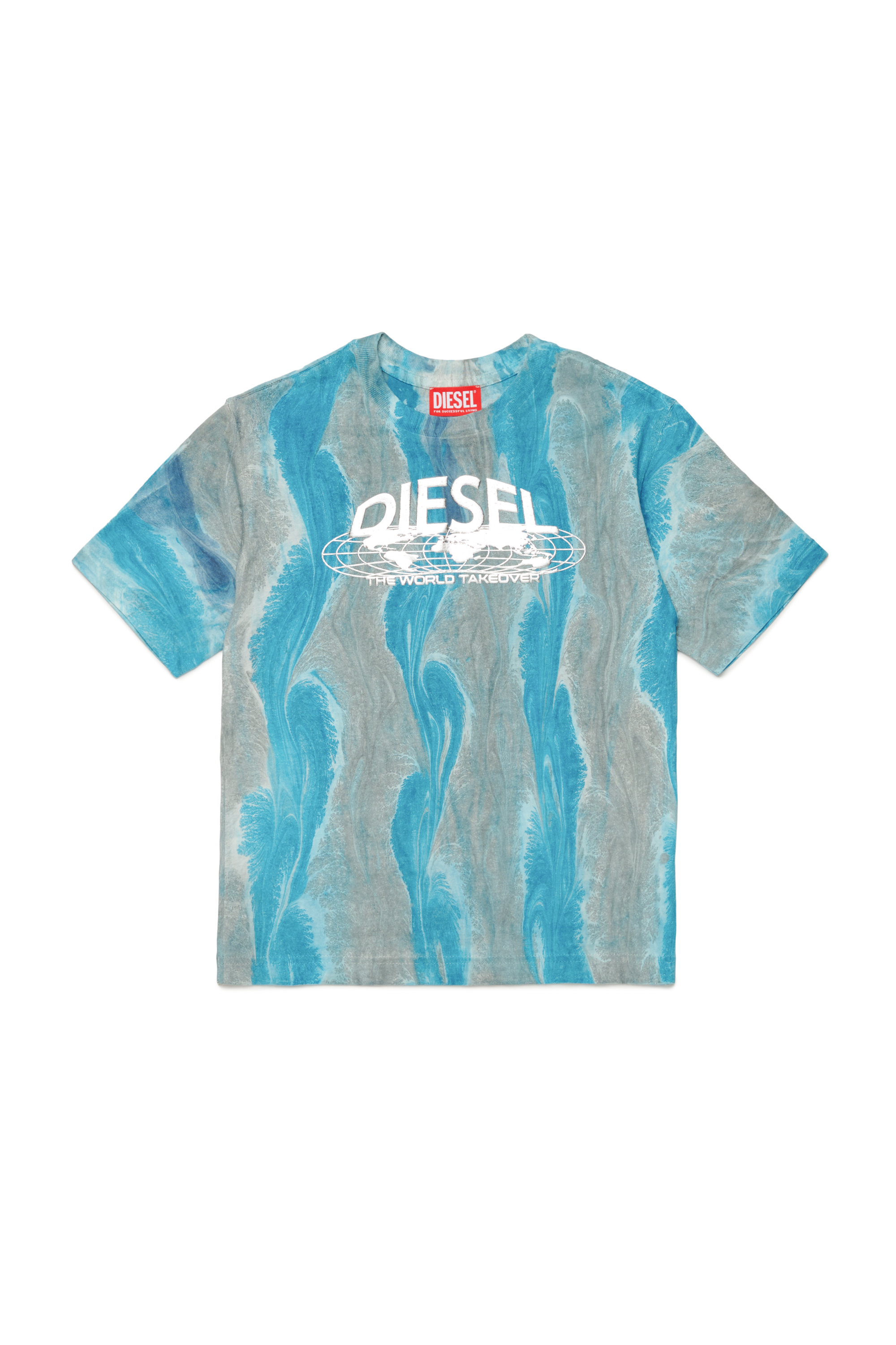 Diesel - TWASHL2 OVER, Mixte T-shirt avec motif ondulé in Polychrome - Image 1