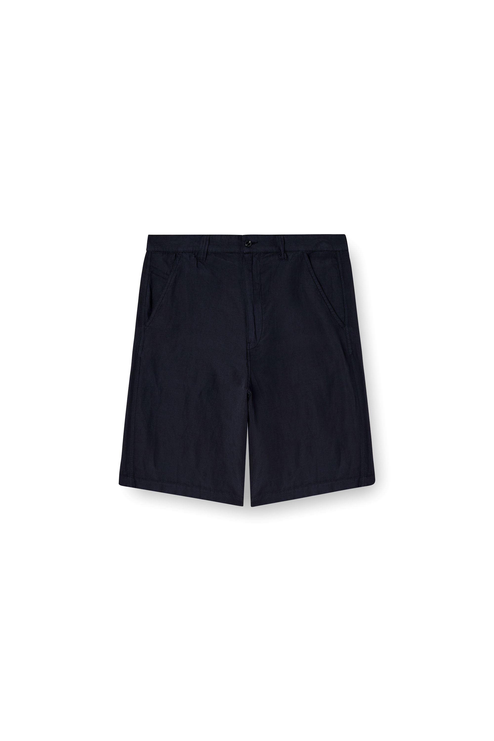 Diesel - P-HANT-CHINO-SHORT-PGBS, Bermuda en m&eacute;lange de lin teint en pi&egrave;ce Homme in Noir - 3