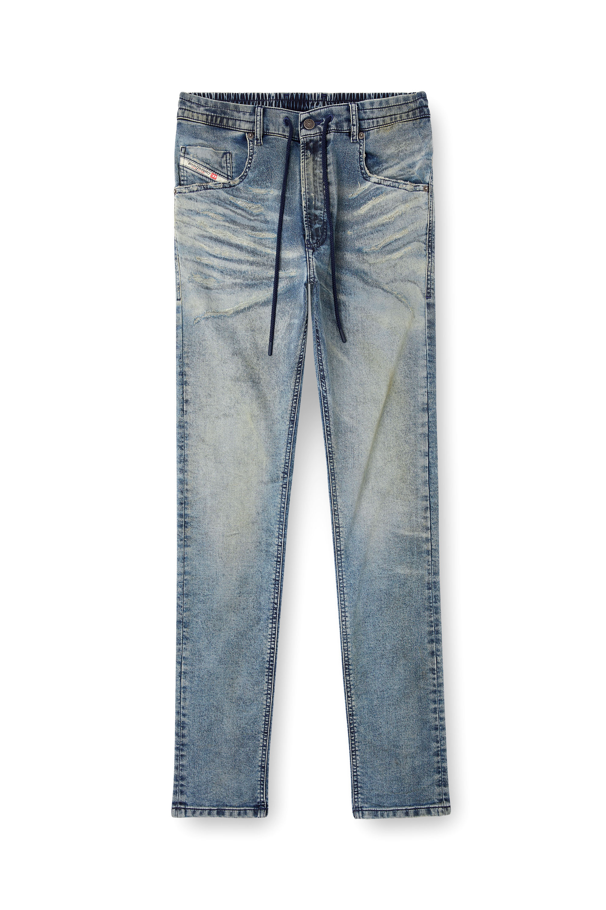 Diesel - Regular 2032 D-Krooley Joggjeans® 09M37 Homme, Bleu moyen - Image 3