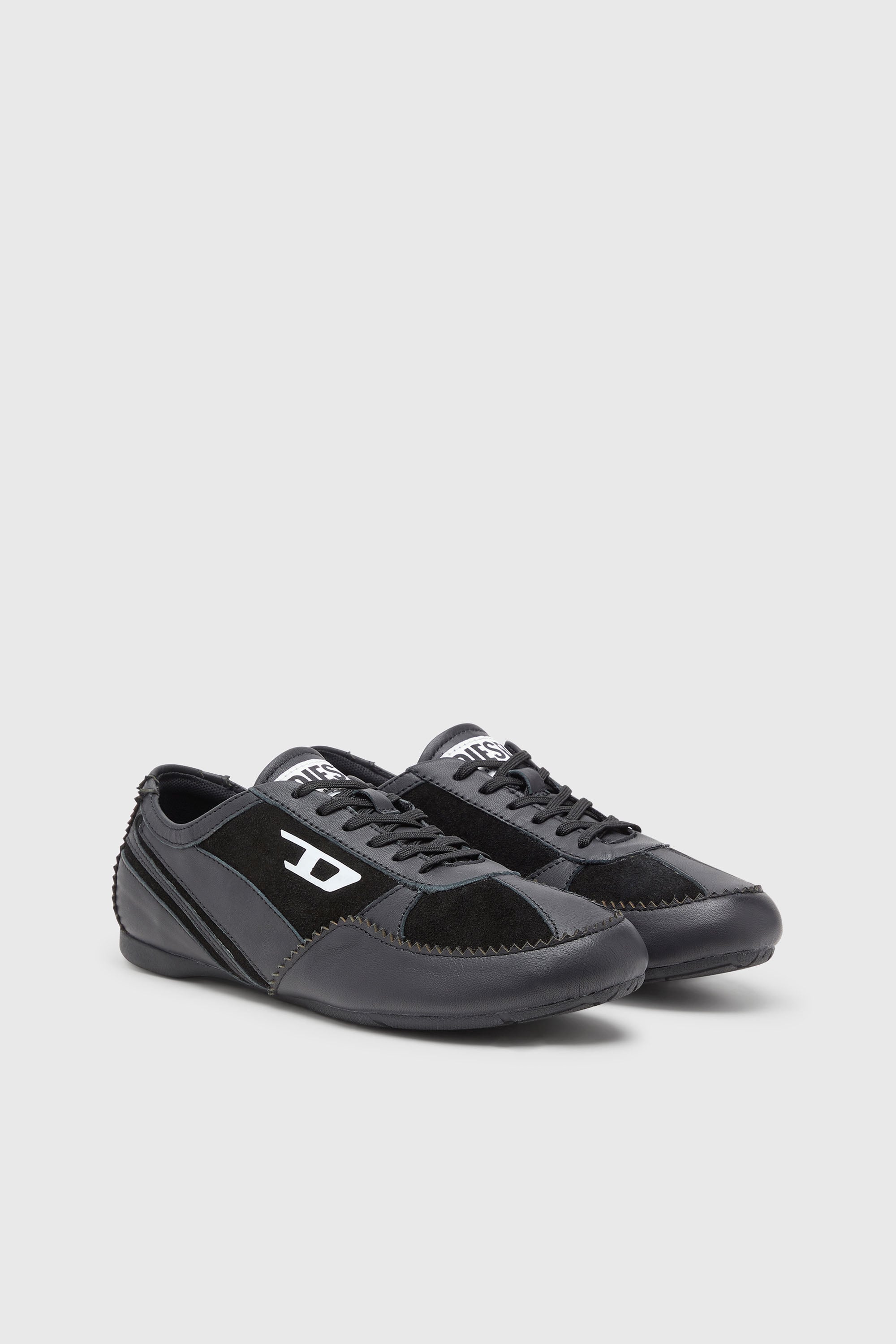 Diesel - D-MILE LOW W, D-Mile-Baskets en cuir et daim Femme in Noir - 2