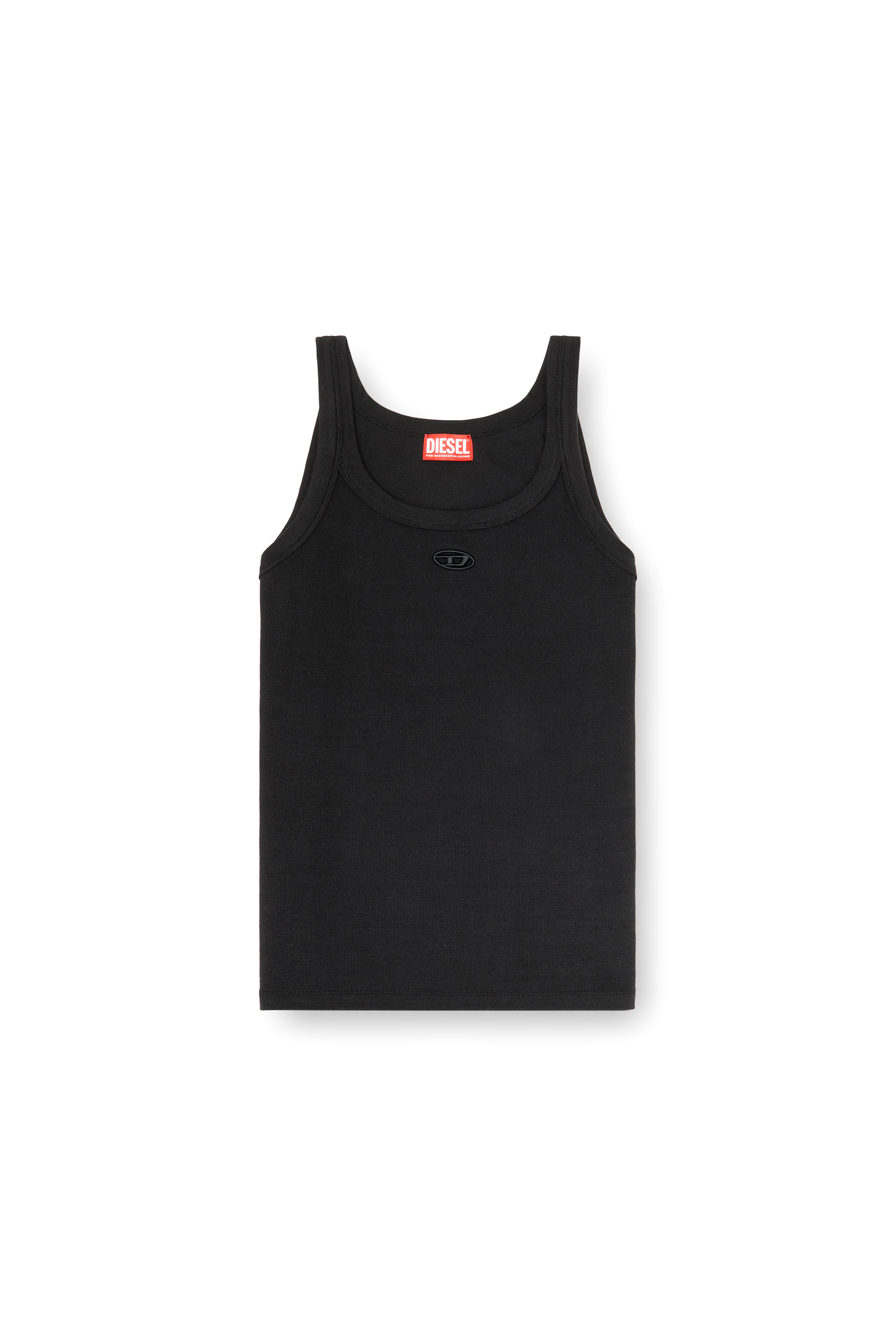 Diesel - T-WIFE-DCO, D&eacute;bardeur slim en coton avec logo Oval D Homme in Noir - 2