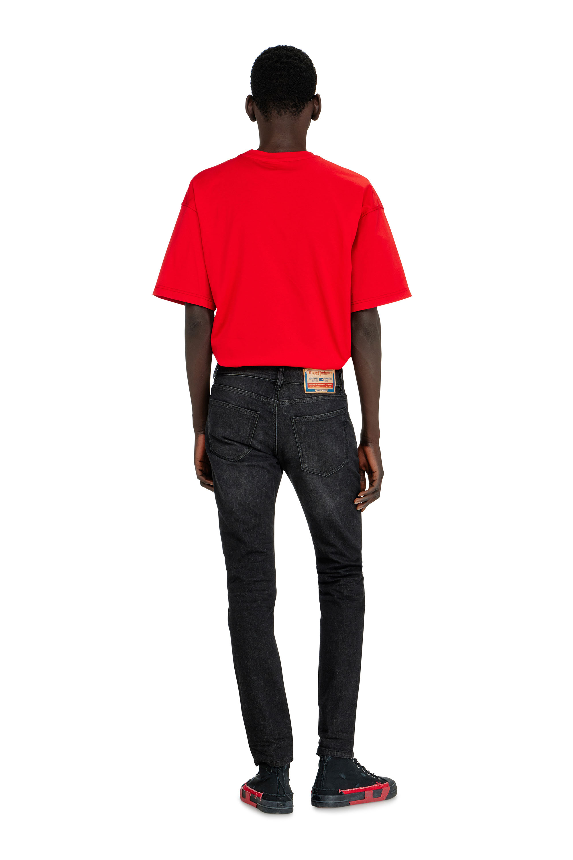 Diesel - Slim Jeans 2019 D-Strukt 0DBDT Homme, Noir/Gris fonc&eacute; - Image 3