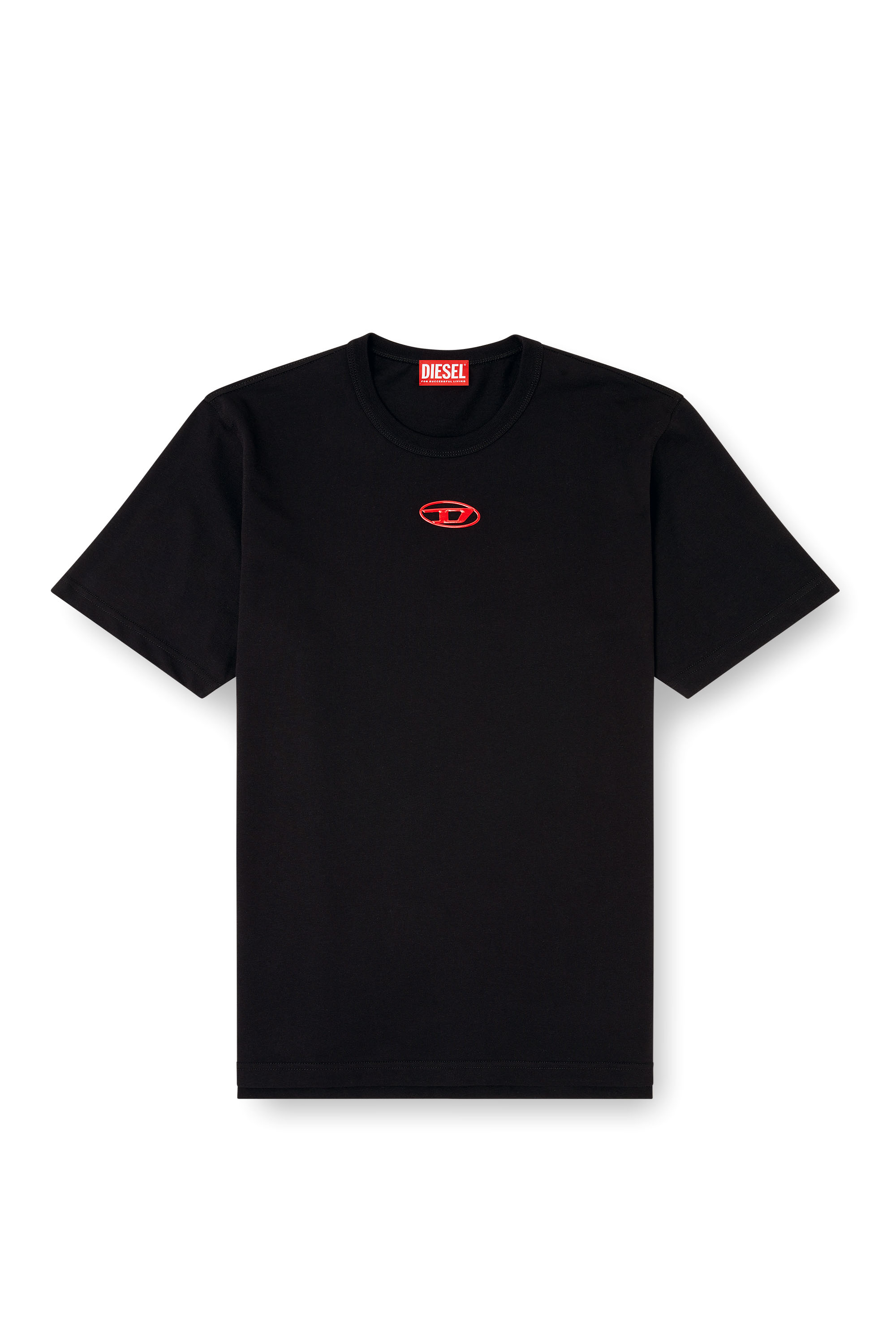 Diesel - T-ADJUST-OD, T-shirt avec logo Oval D métallisé Homme in ToBeDefined - 3