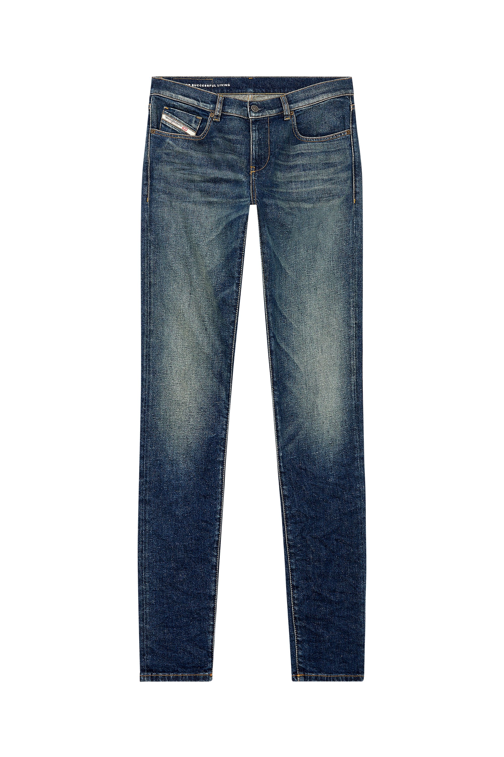 Diesel - Slim Jeans 2019 D-Strukt 09H49, Bleu Foncé - Image 5
