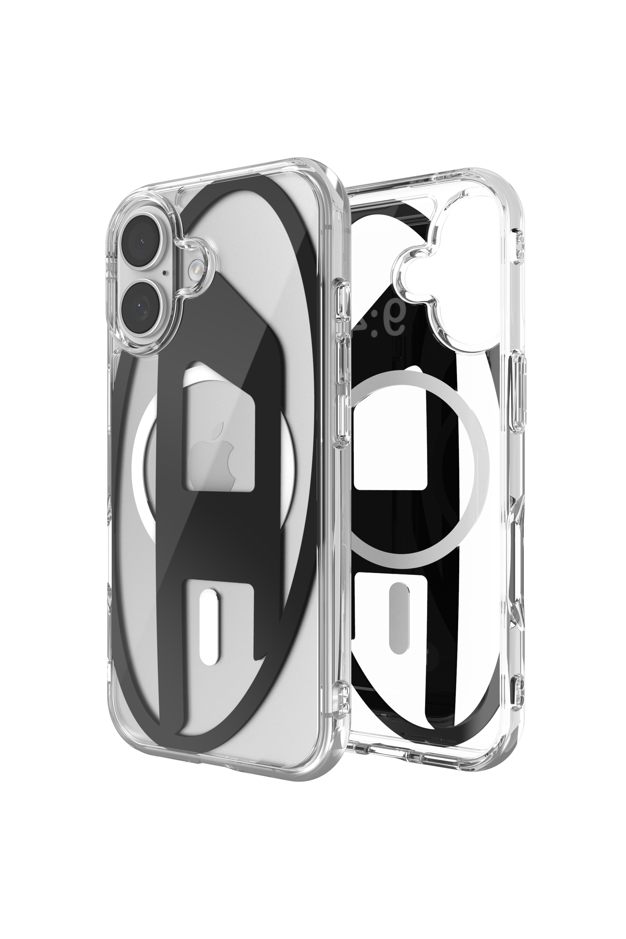 Diesel - 60415 AOP CASE, Étui métallique Oval D avec Magsafe pour iPhone 17 Mixte in Noir - 1