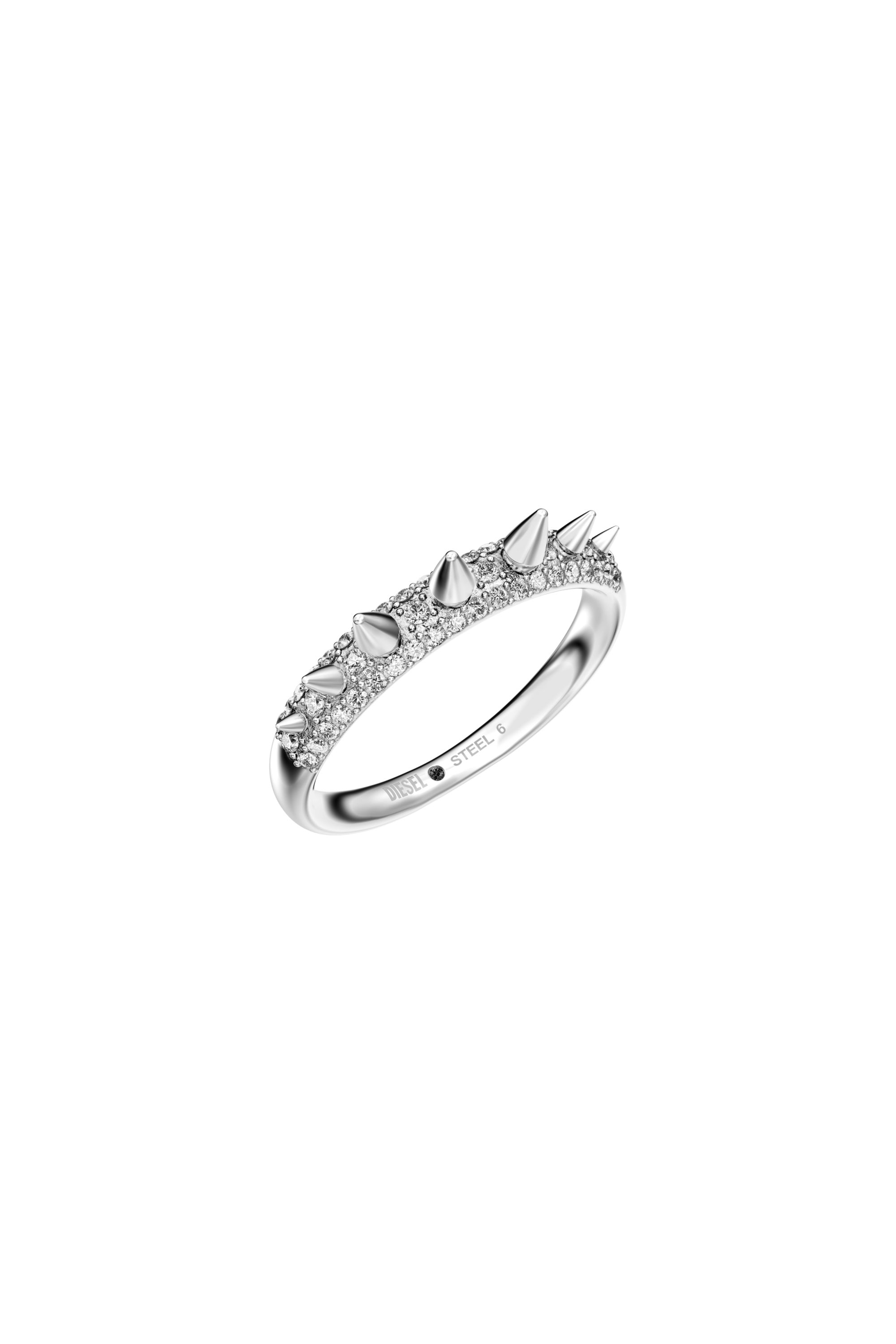 Diesel - DX1729040, Bague bande in acciaio inox Mixte in Gris argent&eacute; - 1