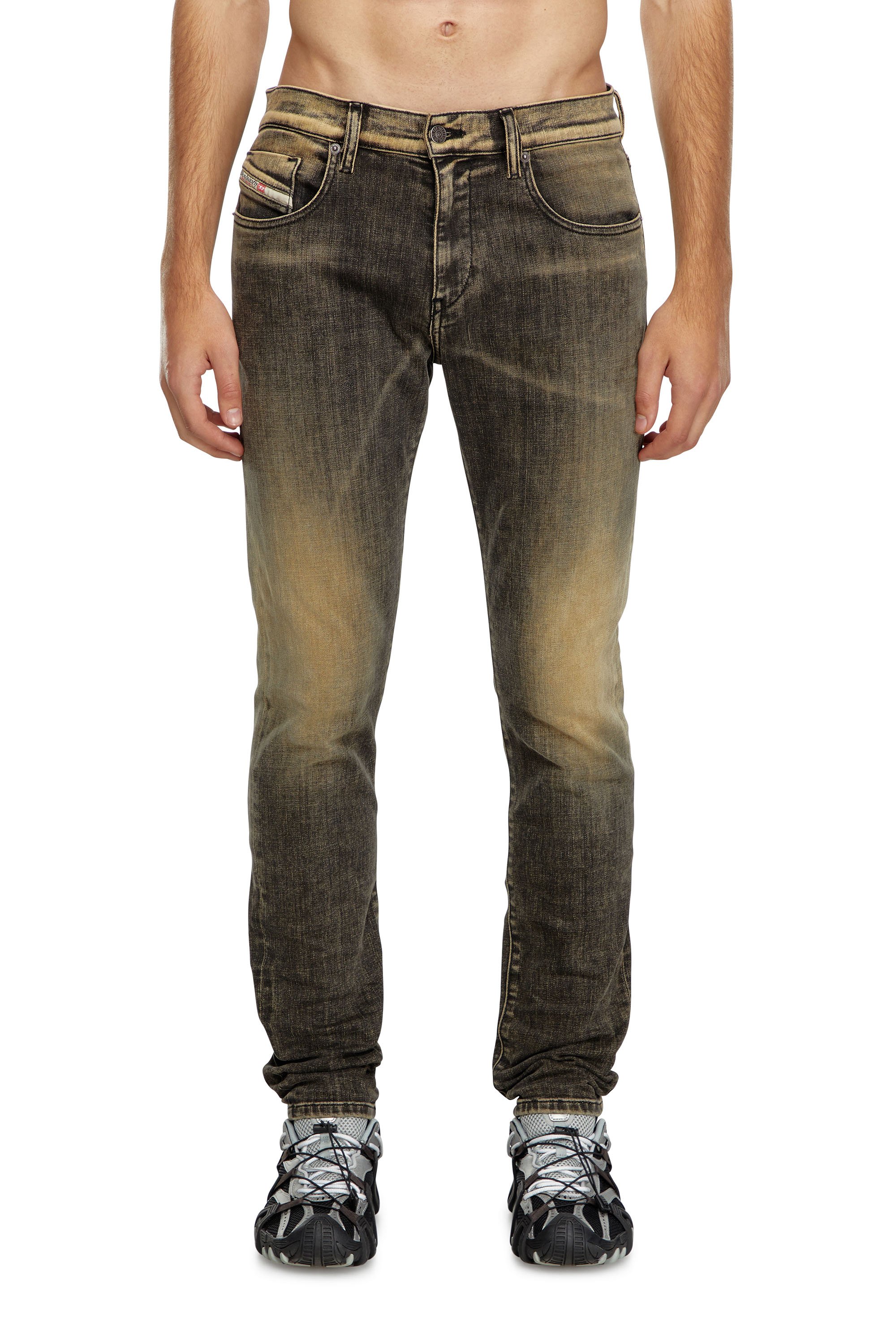 Diesel - Slim Jeans 2019 D-Strukt 09J48 Homme, Noir/Beige - Image 2