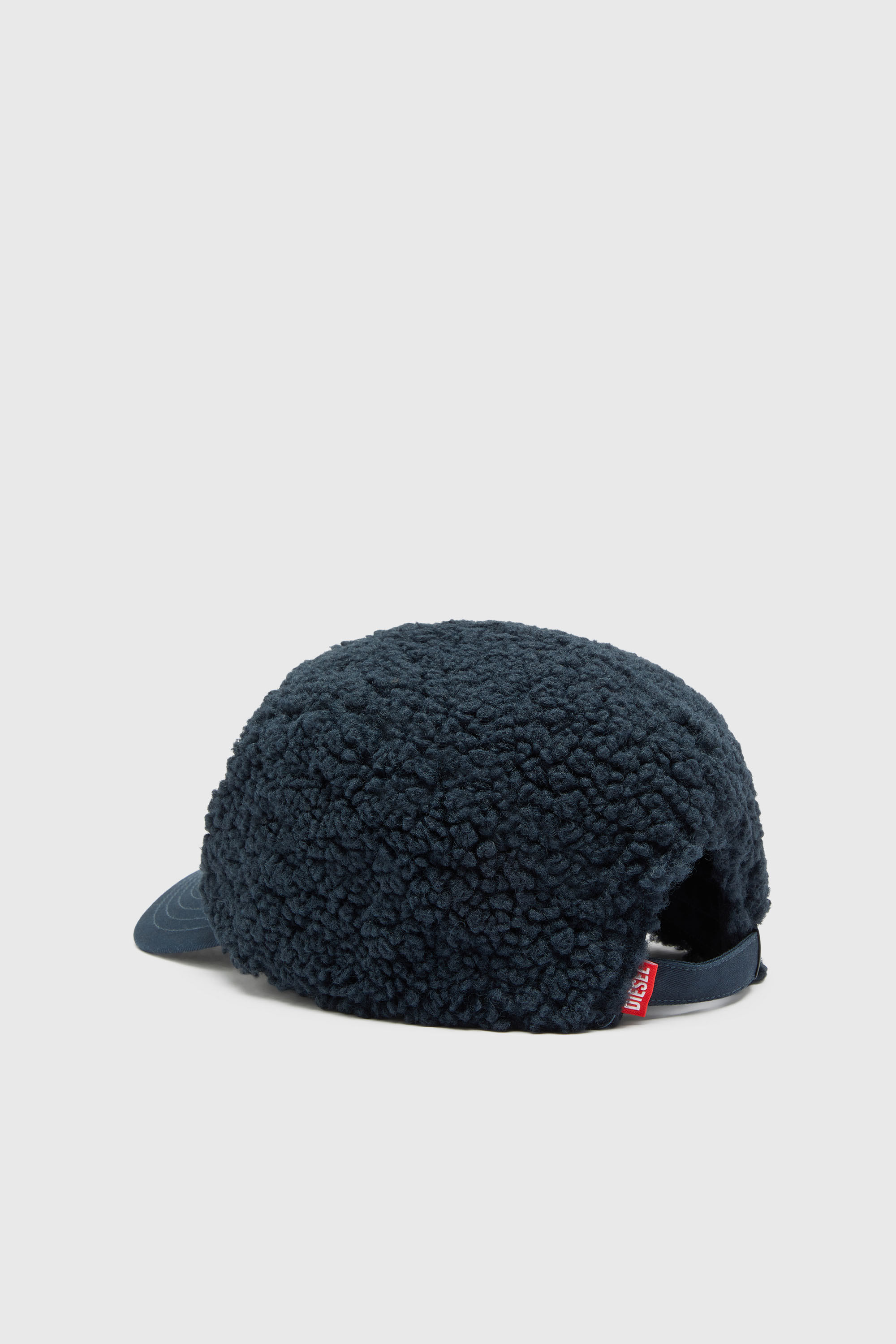 Diesel - C-TED, Sherpa baseball cap avec broderie Oval D Homme in Bleu - 2