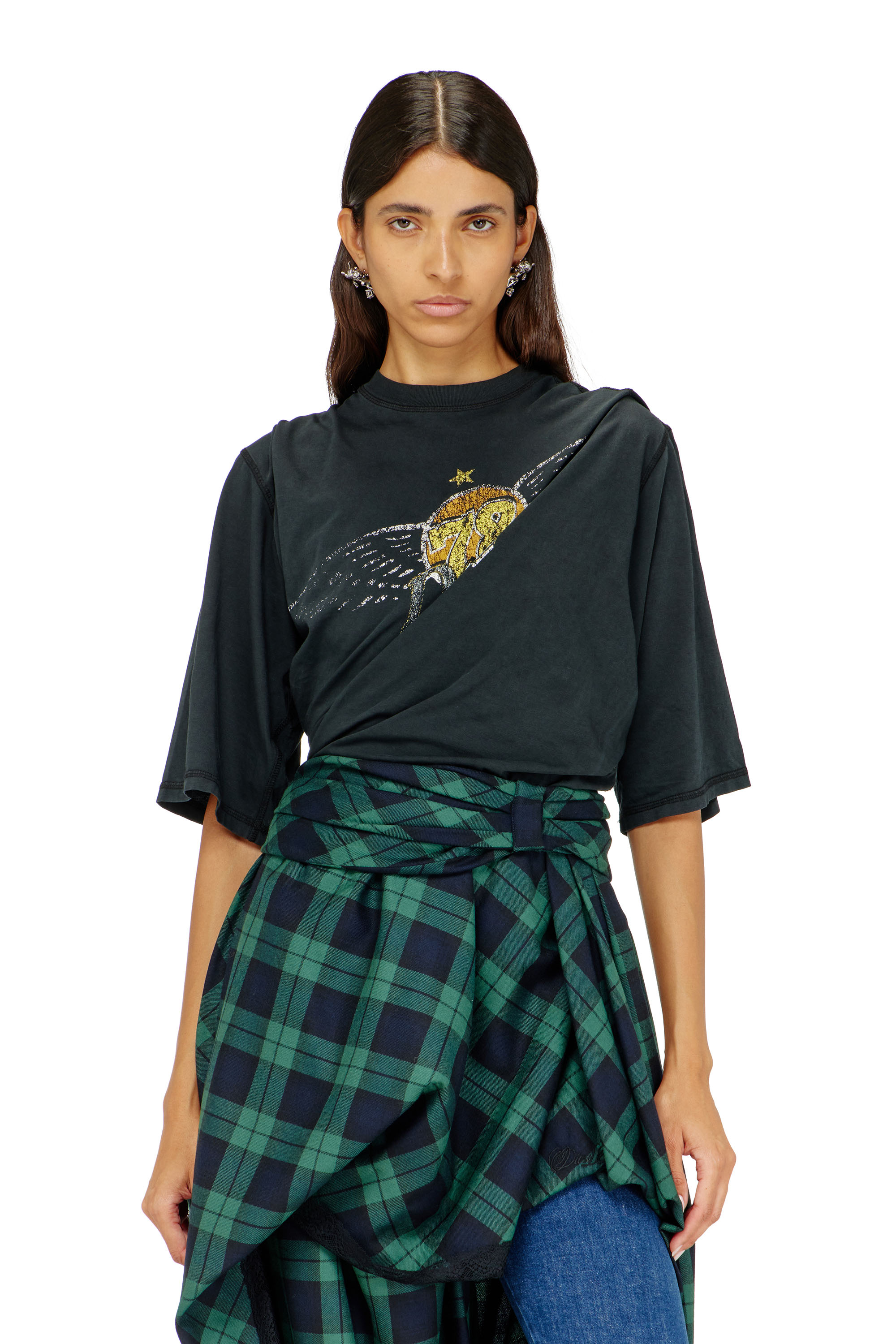 Diesel - T-MILLA-JER, Body T-shirt avec motifs concert Femme in ToBeDefined - 2