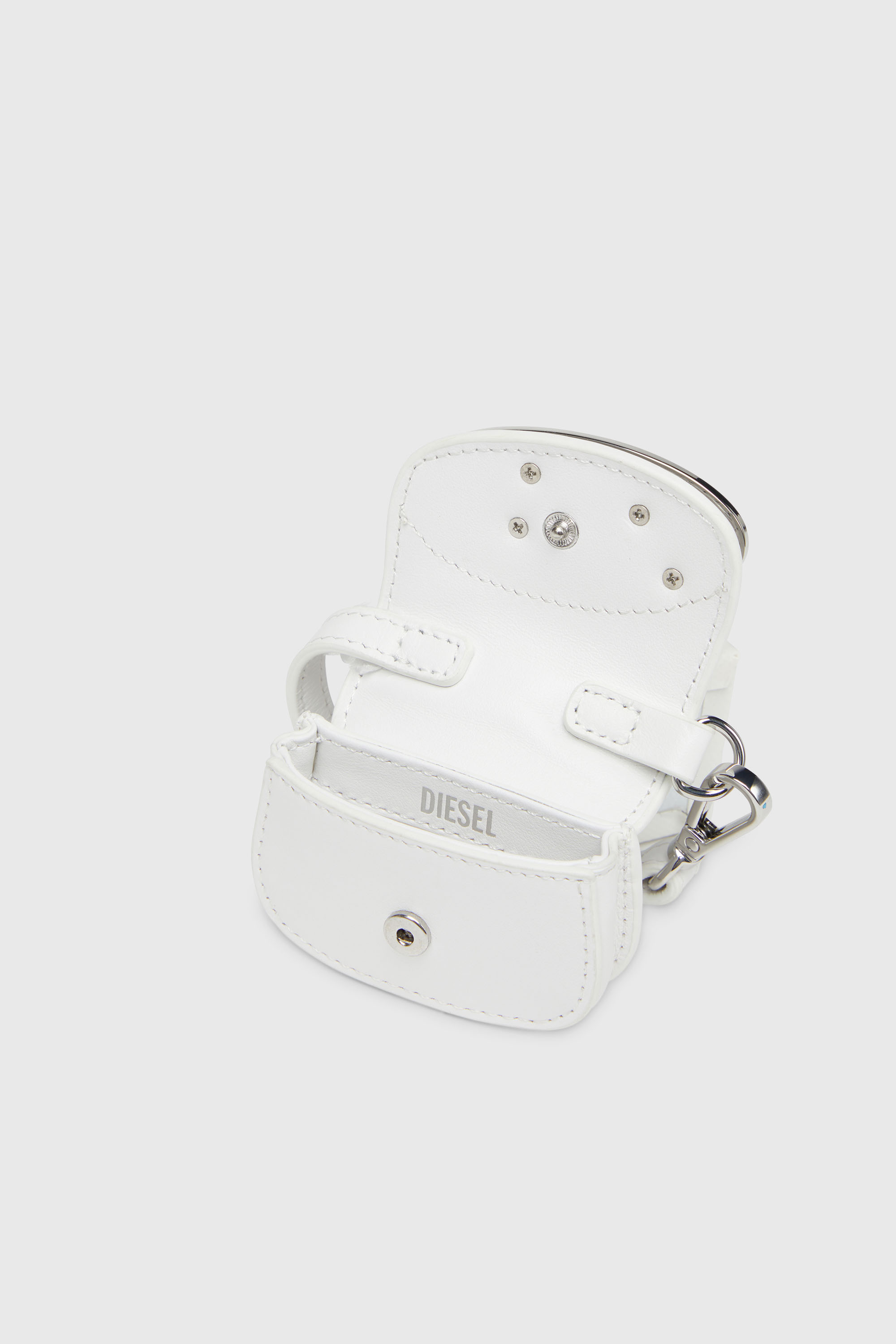 Diesel - 1DR MICRO, Breloque de sac en cuir Femme in Blanc - 3