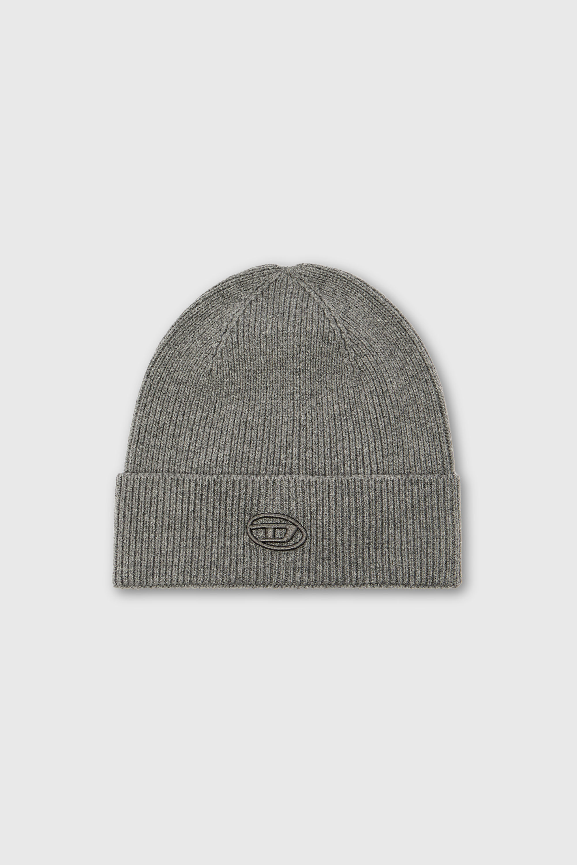 Diesel - K-CODER-FULLY B, Bonnet c&ocirc;tel&eacute; avec broderie D Mixte in Gris - 1