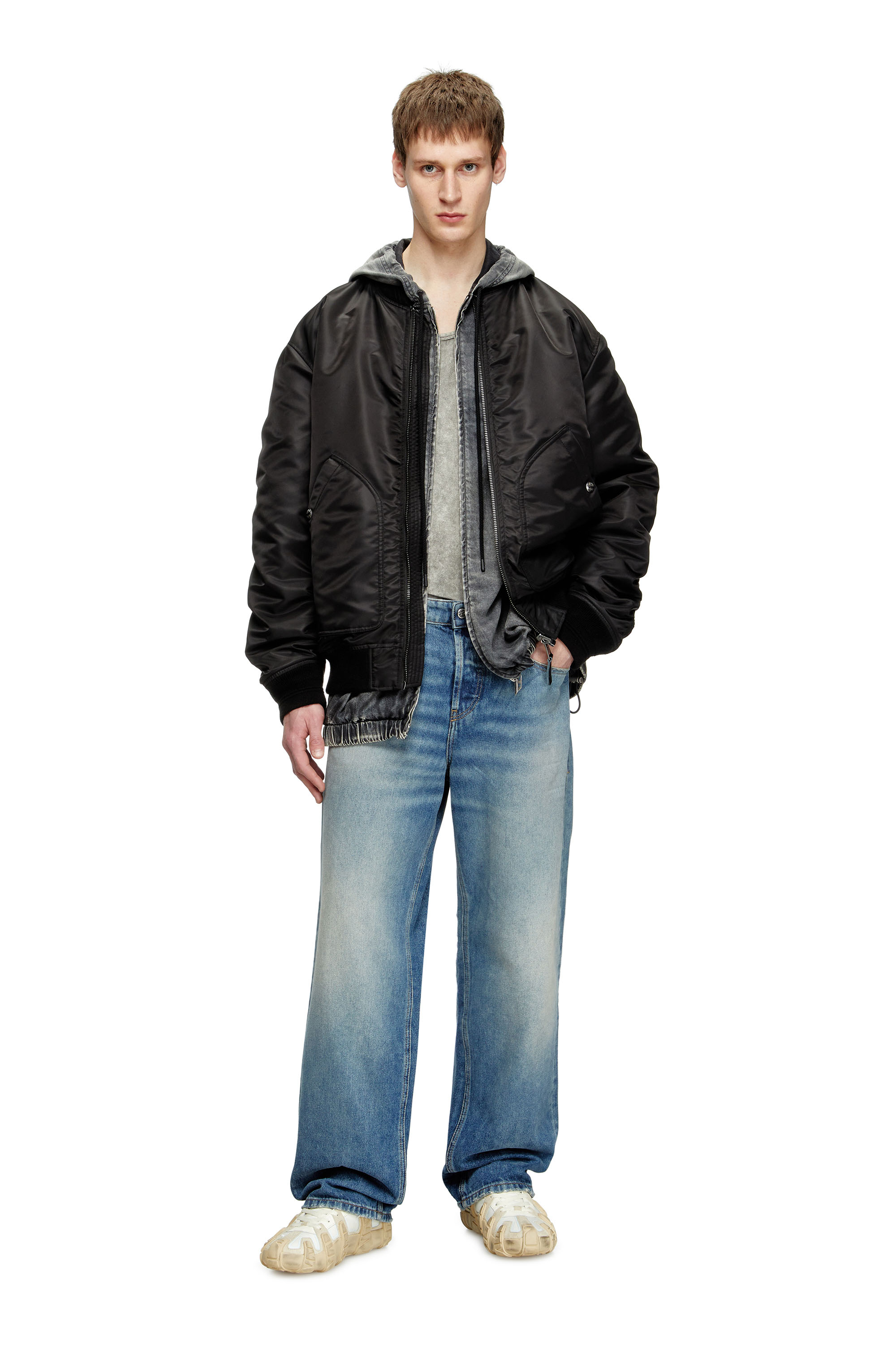 Diesel - Relaxed Jeans 2001 D-Macro 0DBEB Homme, Bleu moyen - Image 2