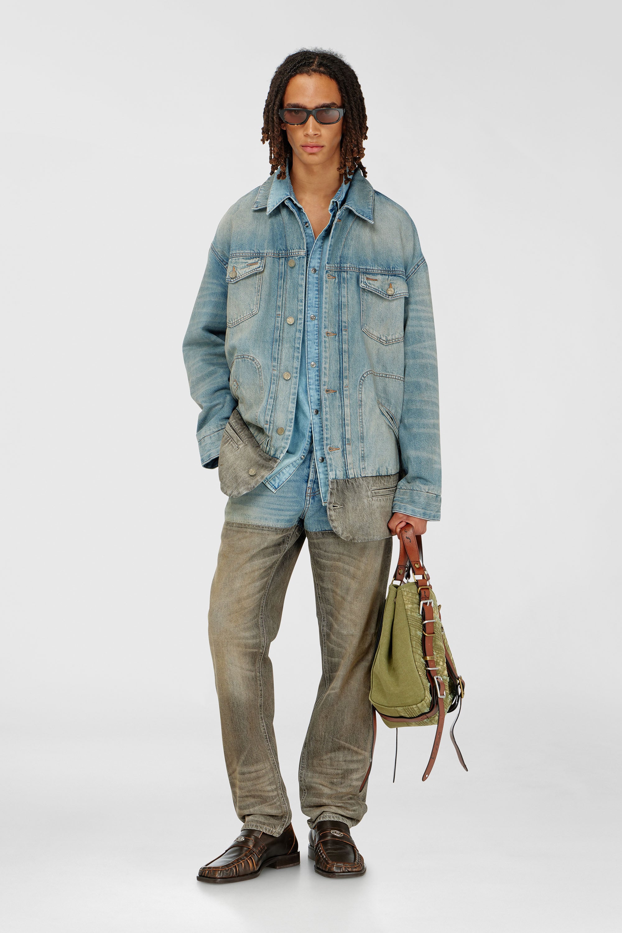 Diesel - D-ARI-S, Veste en denim avec ourlet contrastant Homme in Polychrome - 2