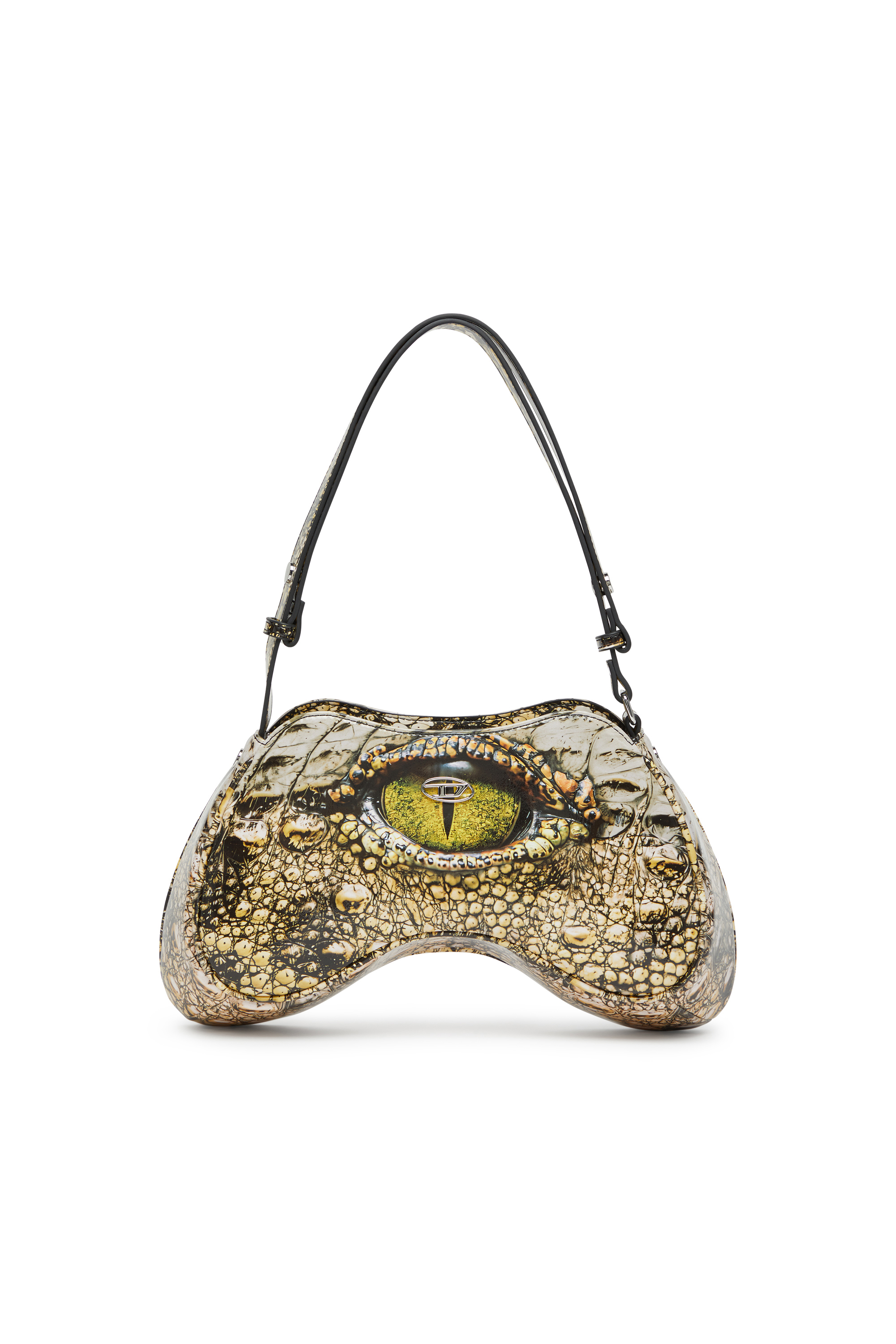 Diesel - PLAY SHOULDER, Play-Sac à bandoulière brillant Femme in Jaune - 1