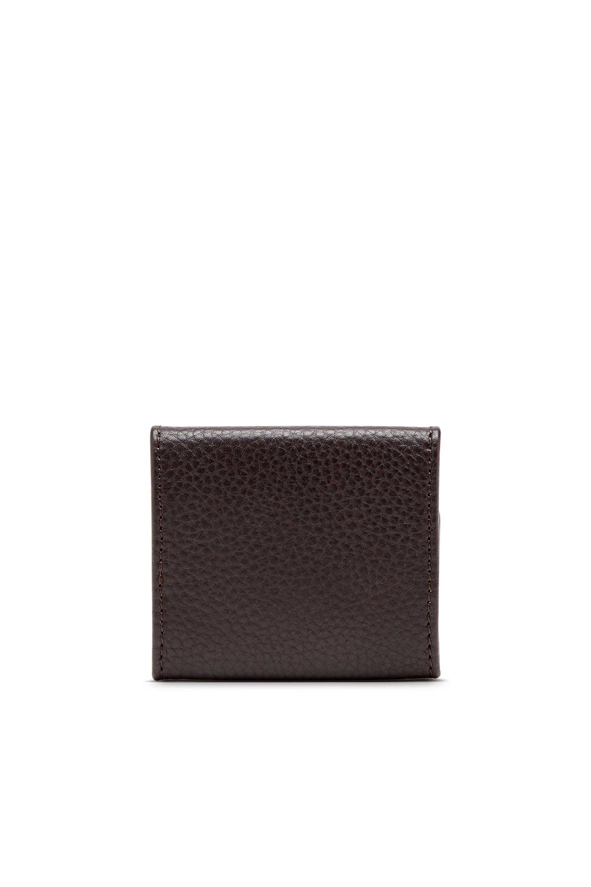 Diesel - HISSU EVO COIN CASE, Coin purse in grainy leather Homme in Marron - 2