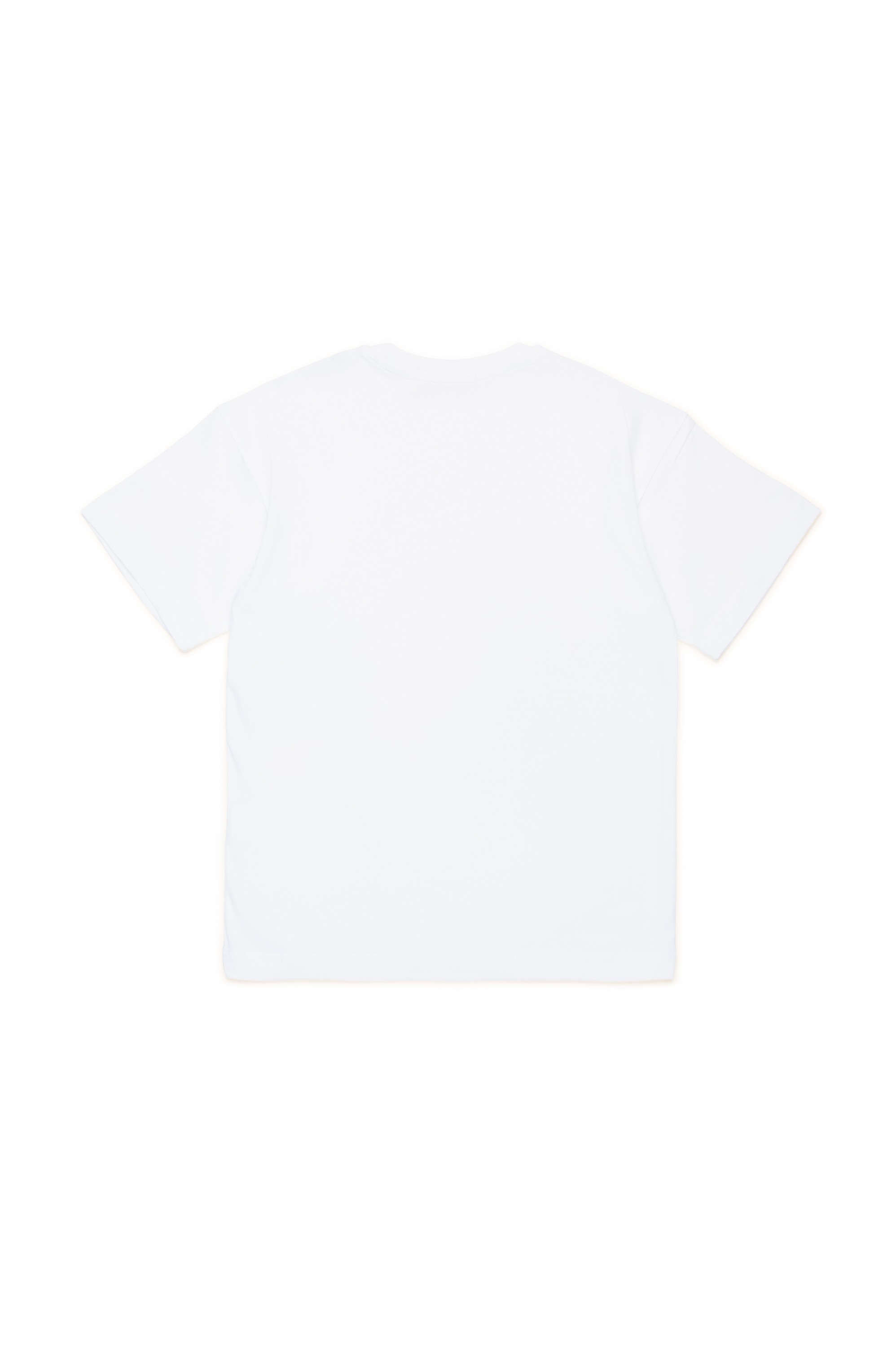 Diesel - TMARCUS OVER, Homme T-shirt avec logo Oval D métallisé in Blanc - Image 2
