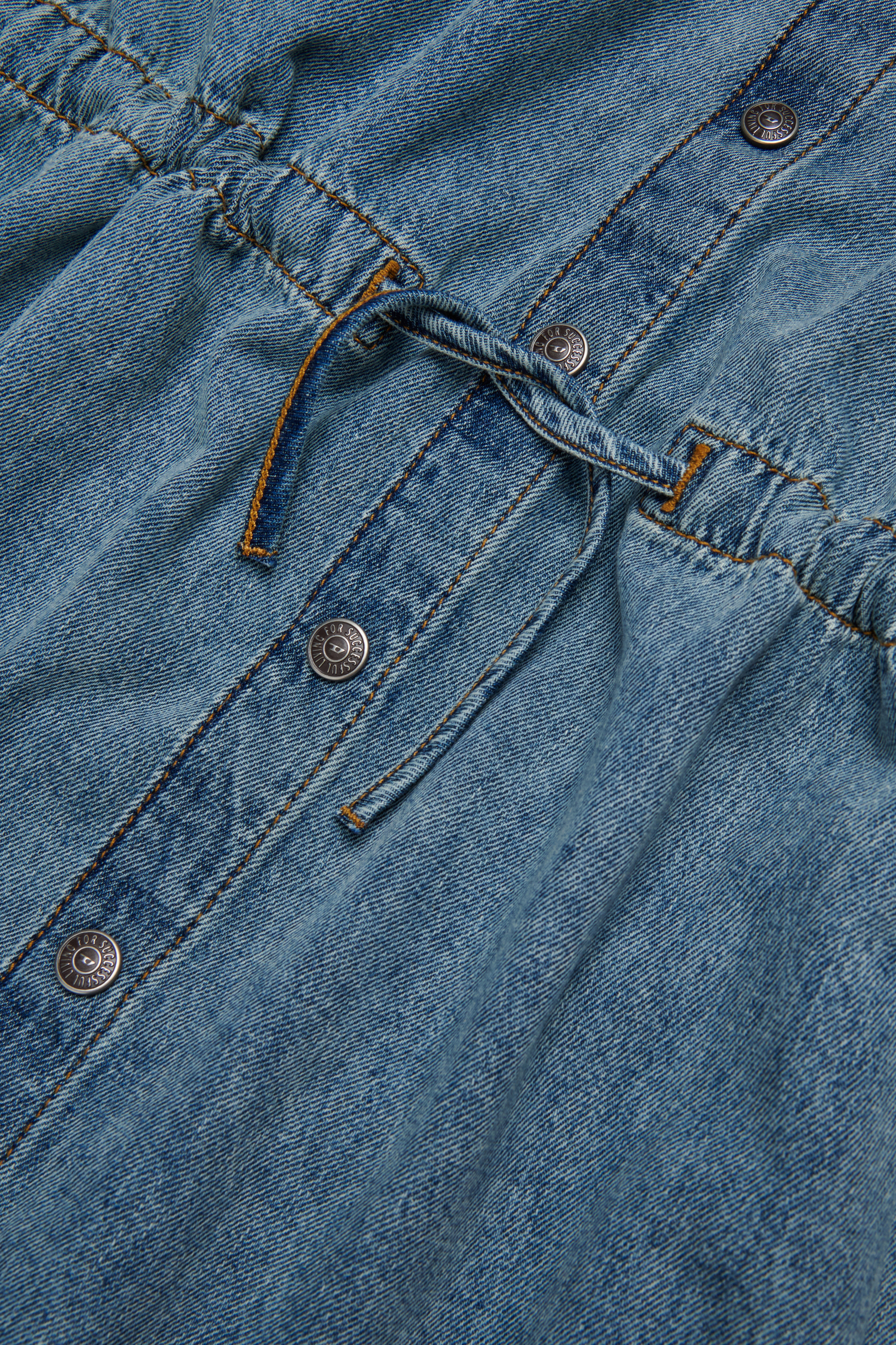 Diesel - DREAMY, Robe en denim avec cordon de serrage Femme in Bleu - 4