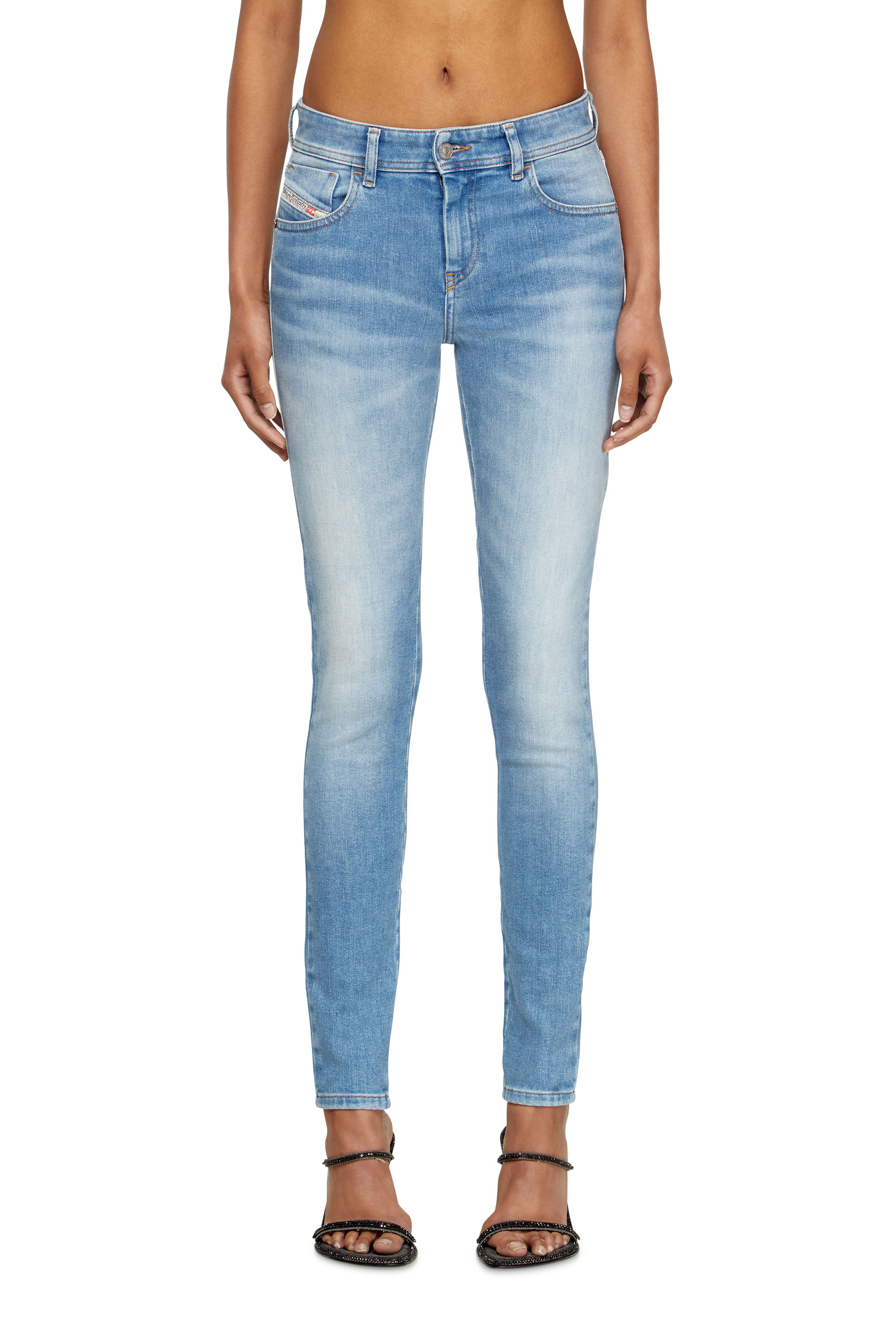 Diesel - Skinny Jeans 2017 Slandy 09L94 Femme, Bleu Clair - Image 3