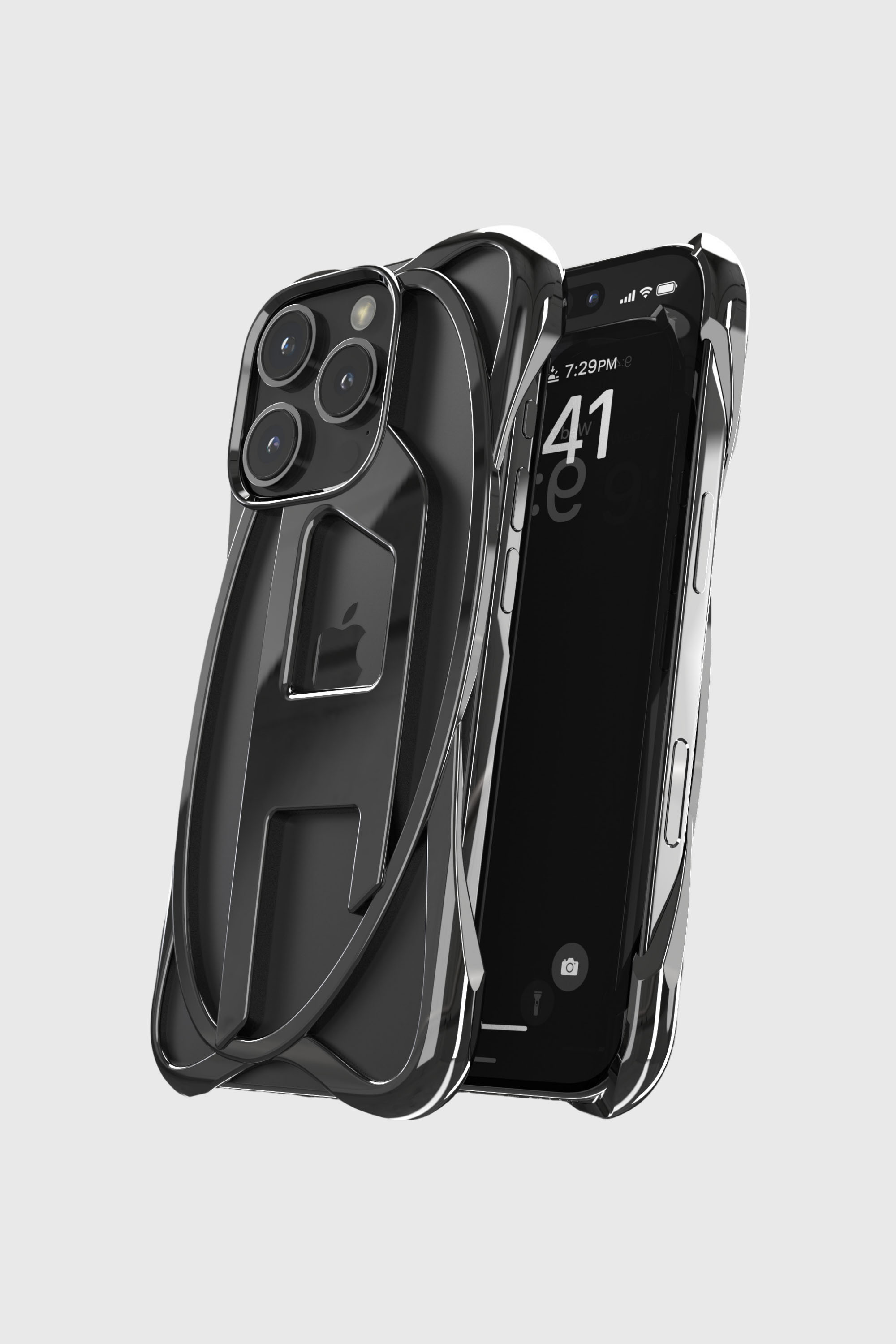 Diesel - 60268 CAGED D CASE, Coque Caged D iPhone 16 Pro Mixte in Noir - 4