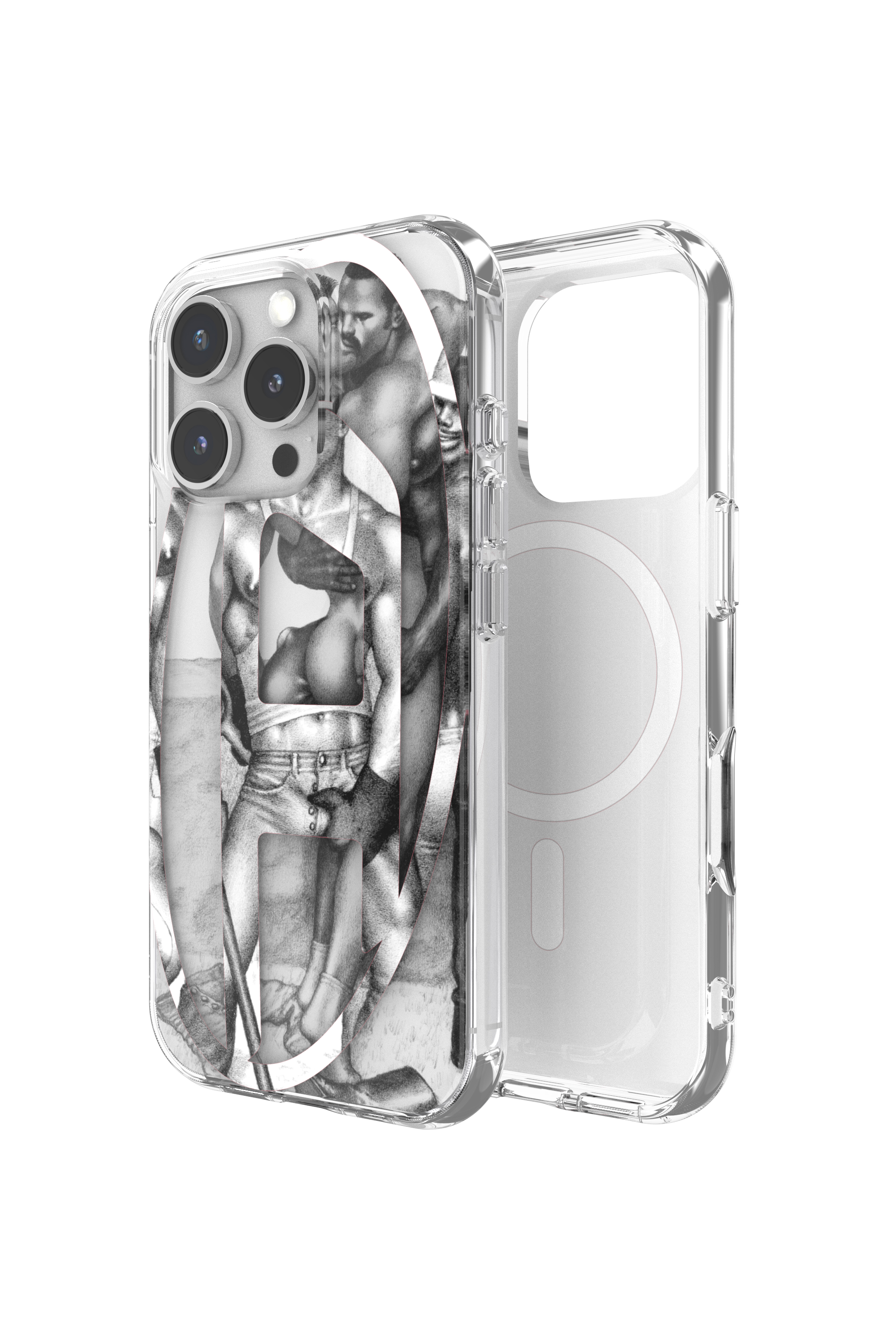 Diesel - 60388 DIESEL TOM OF FINLAND AOP CASE, Coque iPhone 16 Pro ToFF Mixte in Gris - 1