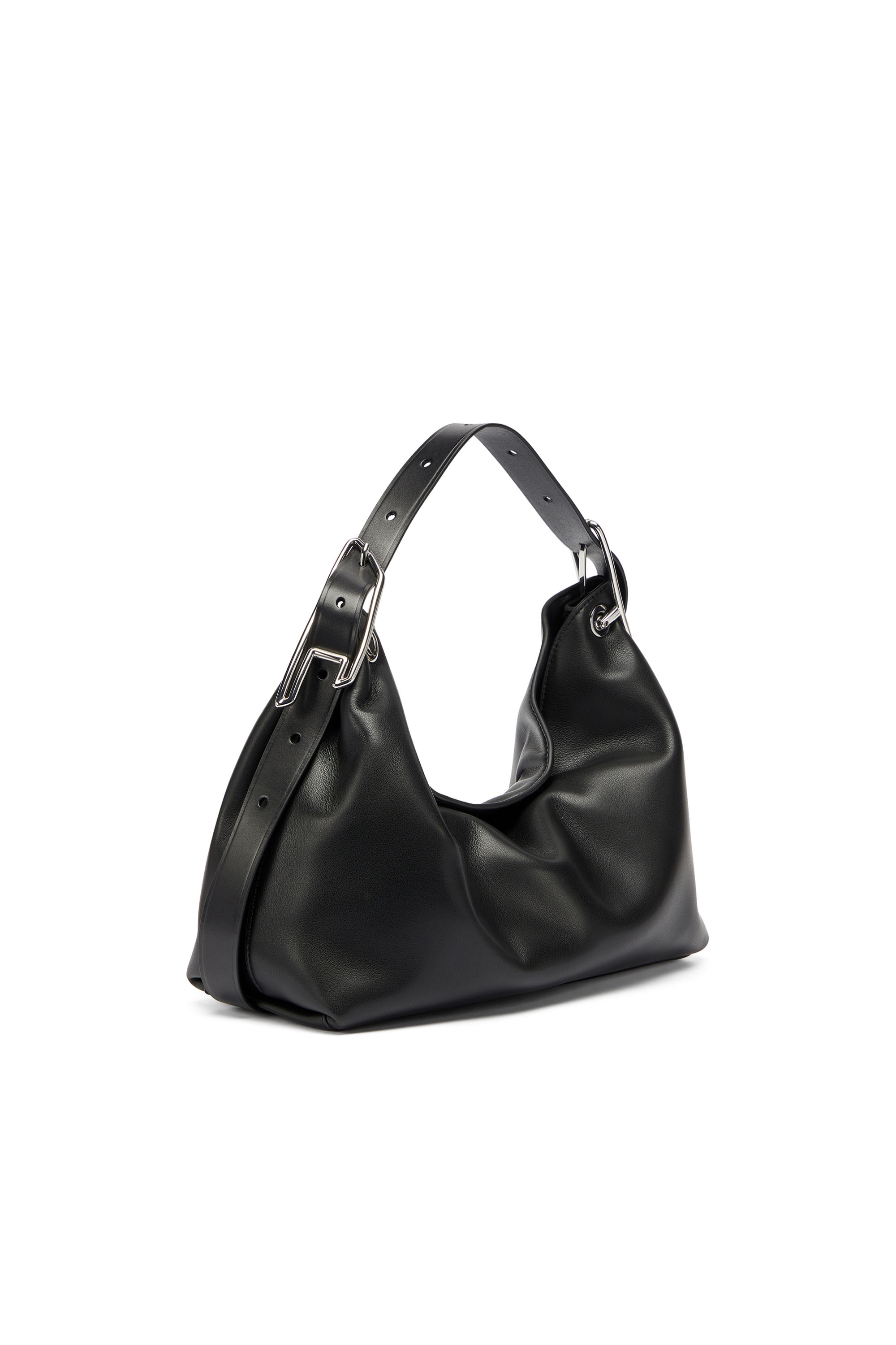 Diesel - D-LINE SHOULDER, D-Line-Sac &agrave; bandouli&egrave;re en cuir Femme in Noir - 1