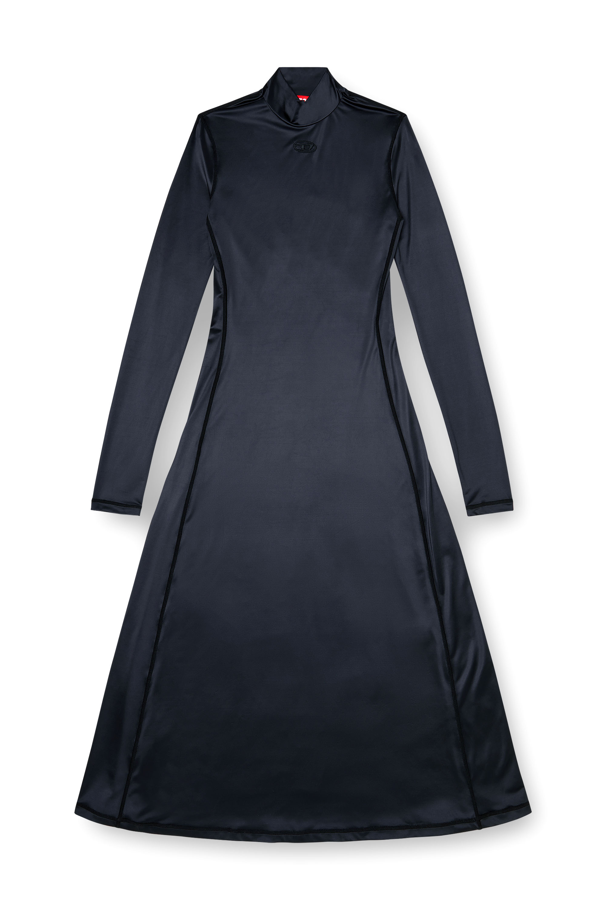 Diesel - D-UNGO, Robe midi fluide &agrave; col montant Femme in Noir - 1