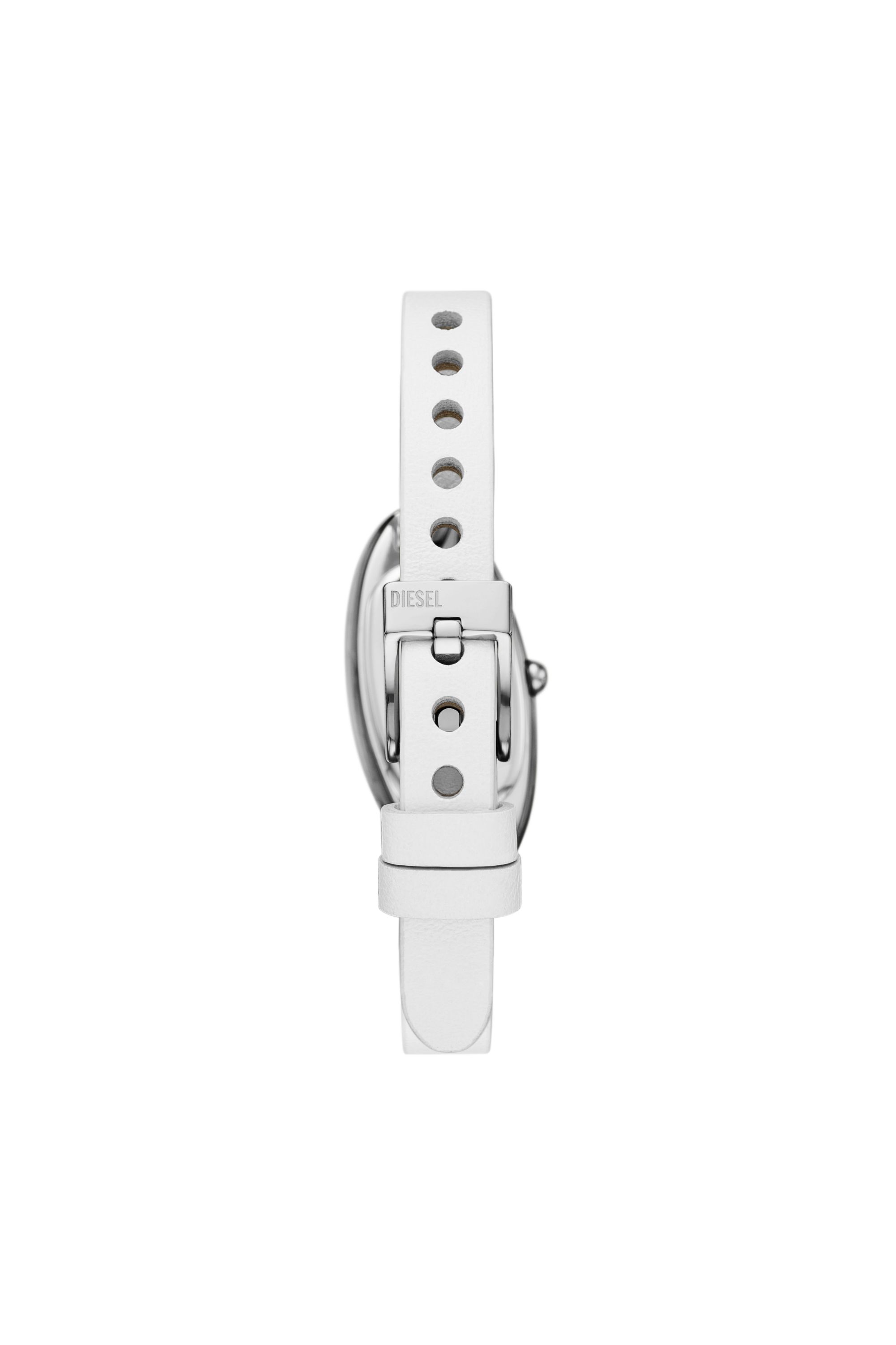 Diesel - DZ5613 WATCH, Montre D-Era à deux aiguilles en cuir blanc Femme in Blanc - 2