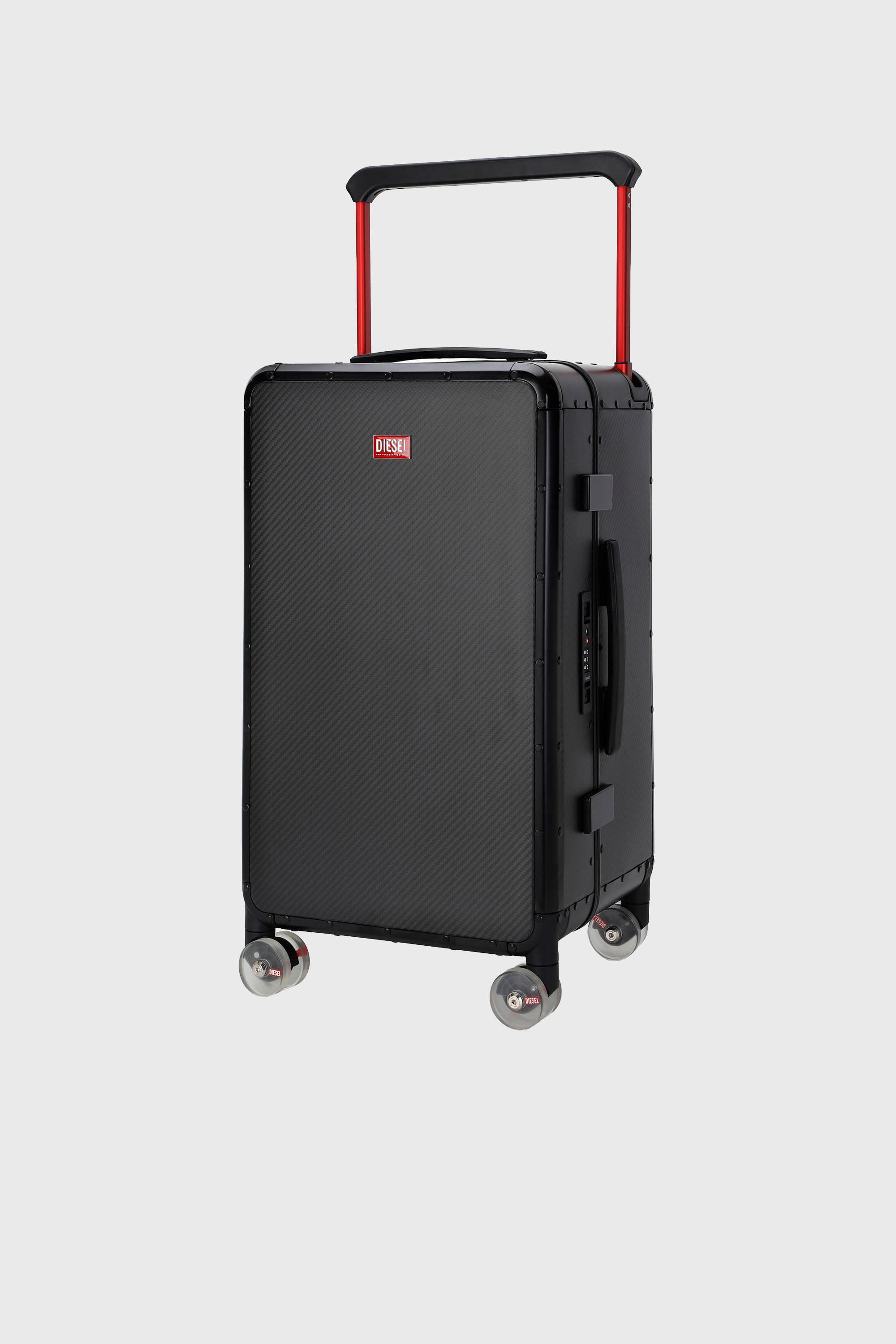 Diesel - DSL CARBON FIBER TROLLEY-BLACK- DSL001, Unisex's Carbon fiber suitcase size M in Black - 5