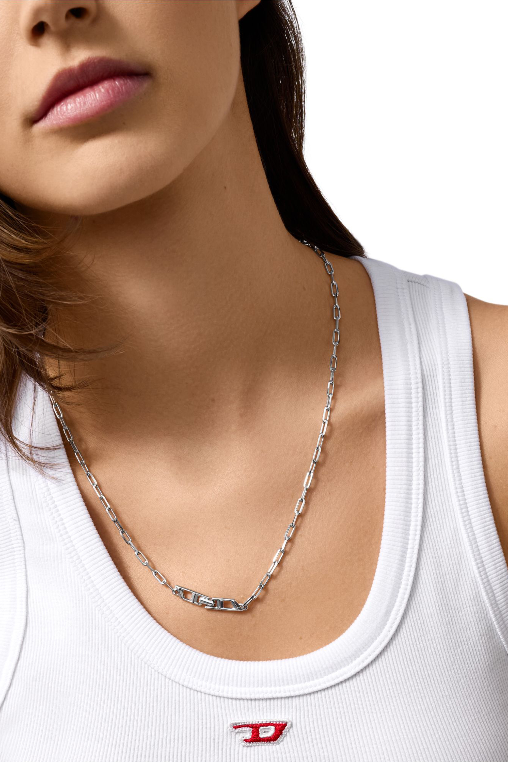 Diesel - DL1364040 STERLING SILVER JEWEL, Collier chaîne en argent sterling Mixte in Gris argenté - 3