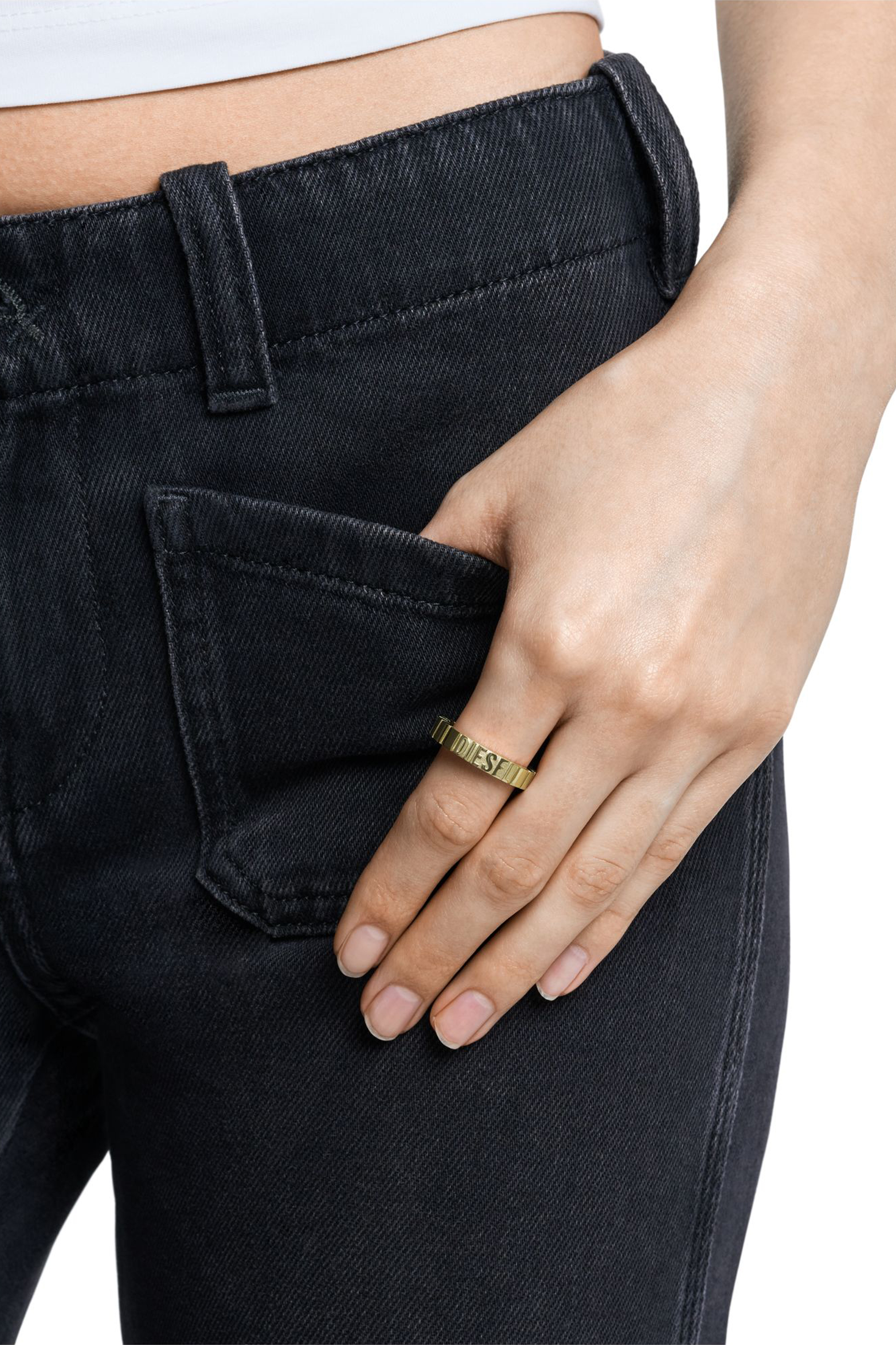 Diesel - DX1613710, Bague en acier inoxydable Mixte in Doré - 3