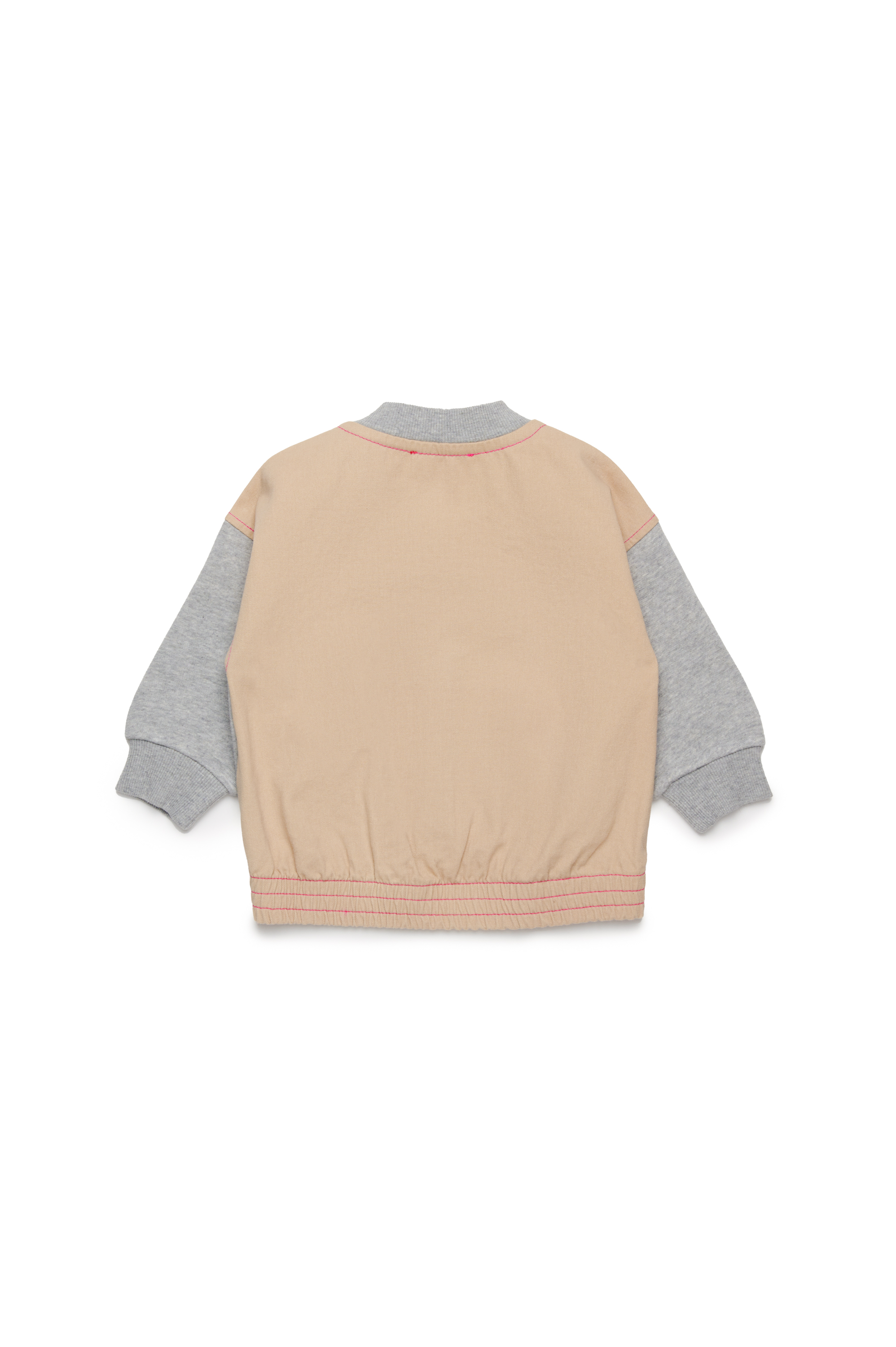 Diesel - SPERUB, Sweat-shirt de style bomber avec un m&eacute;lange de mati&egrave;res Femme in Gris - 2