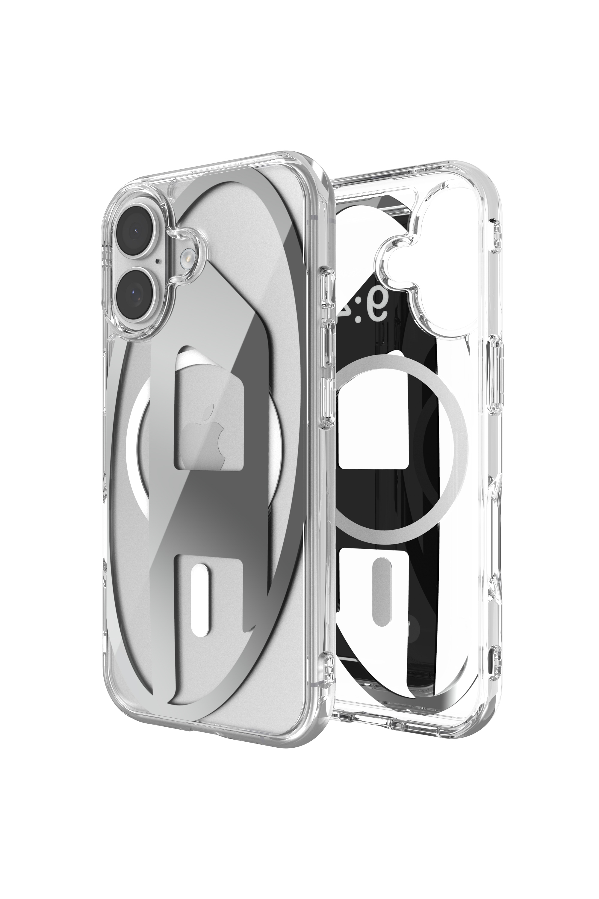 Diesel - 60411 AOP CASE, Étui Oval D Metallic avec Magsafe pour iPhone 17 argent Mixte in Gris - 1