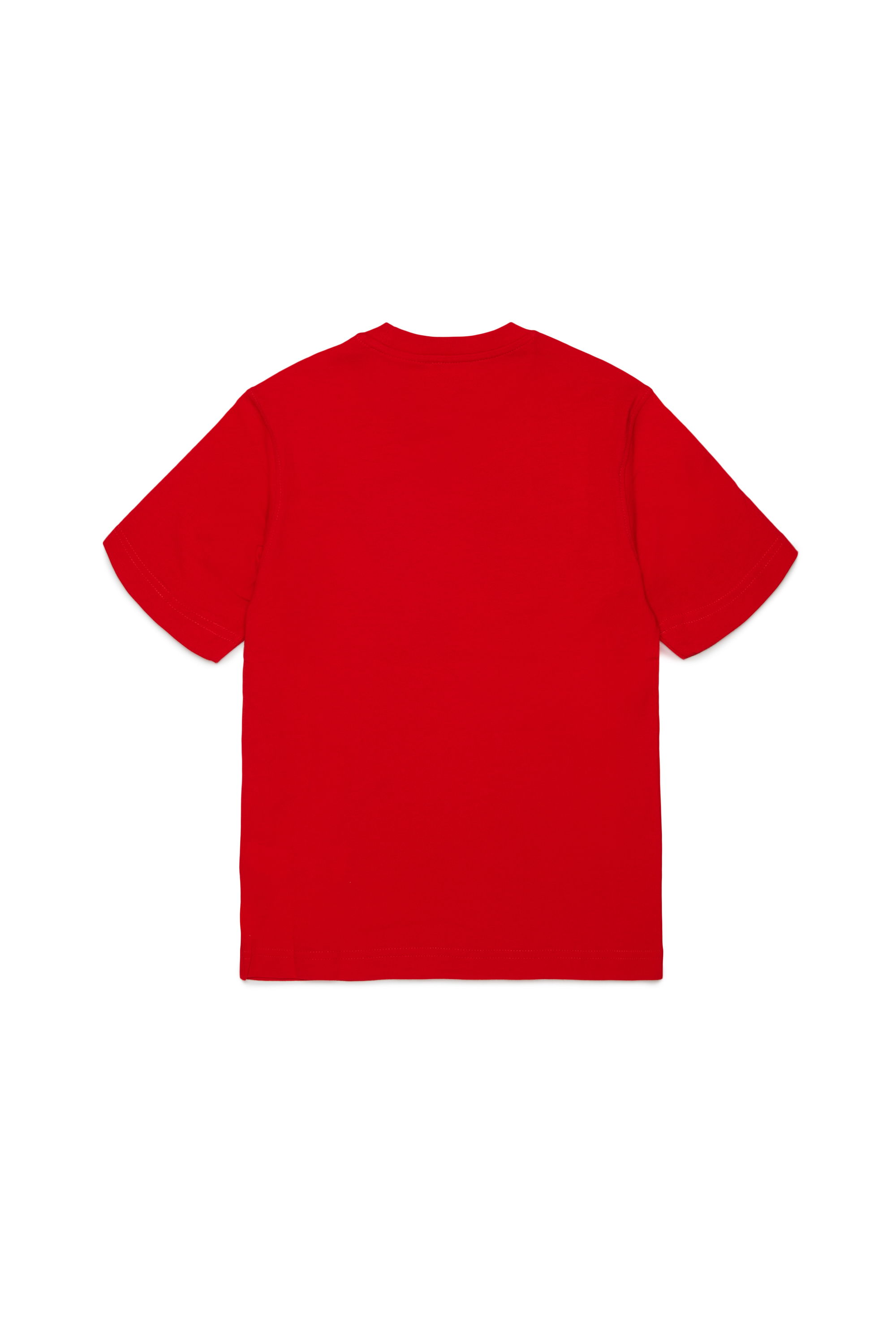 Diesel - TVEL OVER, T-shirt avec imprim&eacute; Oval D bicolore Homme in Rouge - 2