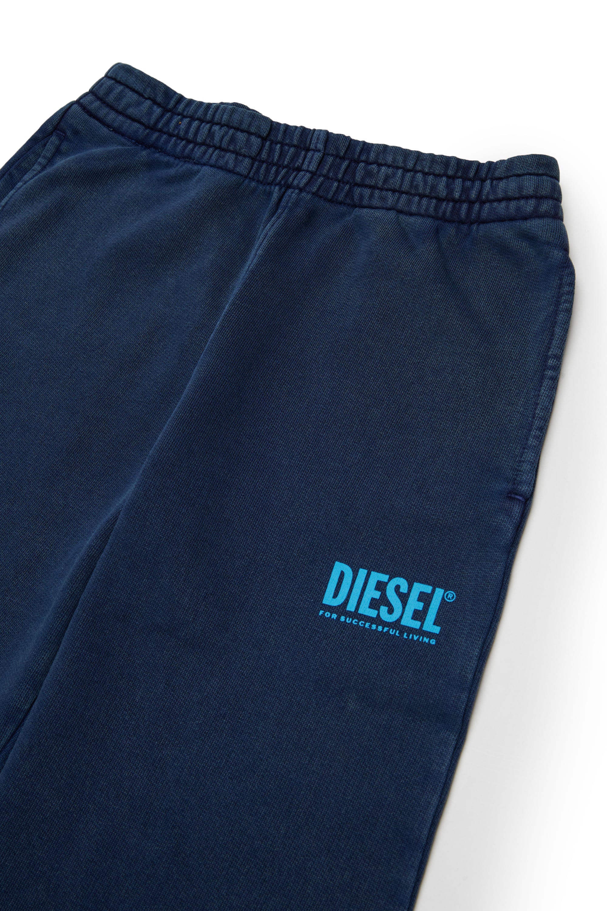 Diesel - PTISEL, Pantalon de surv&ecirc;tement en coton avec logo imprim&eacute; Homme in Bleu - 3