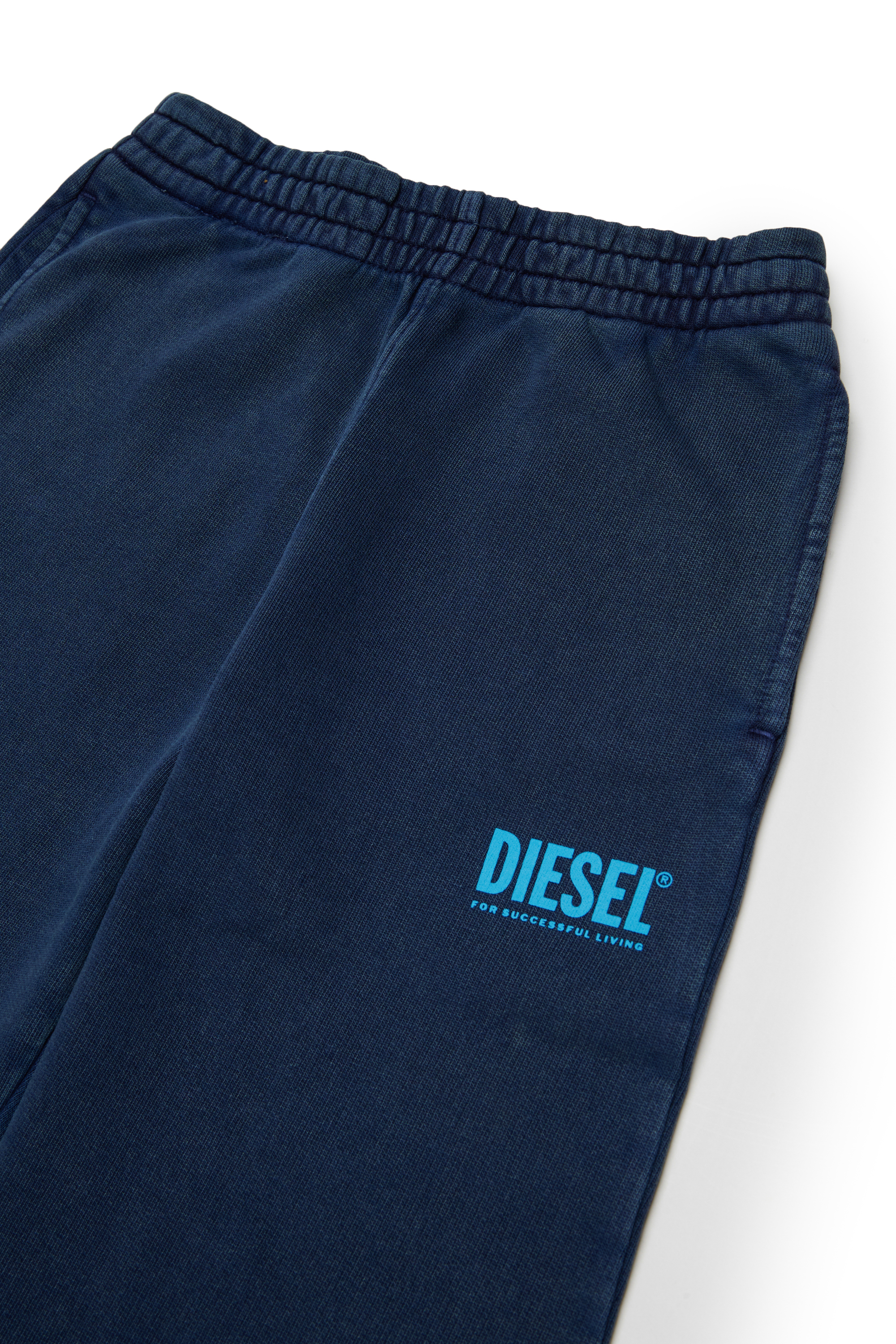 Diesel - PTISEL, Pantalon de surv&ecirc;tement en coton avec logo imprim&eacute; Homme in Bleu - 3