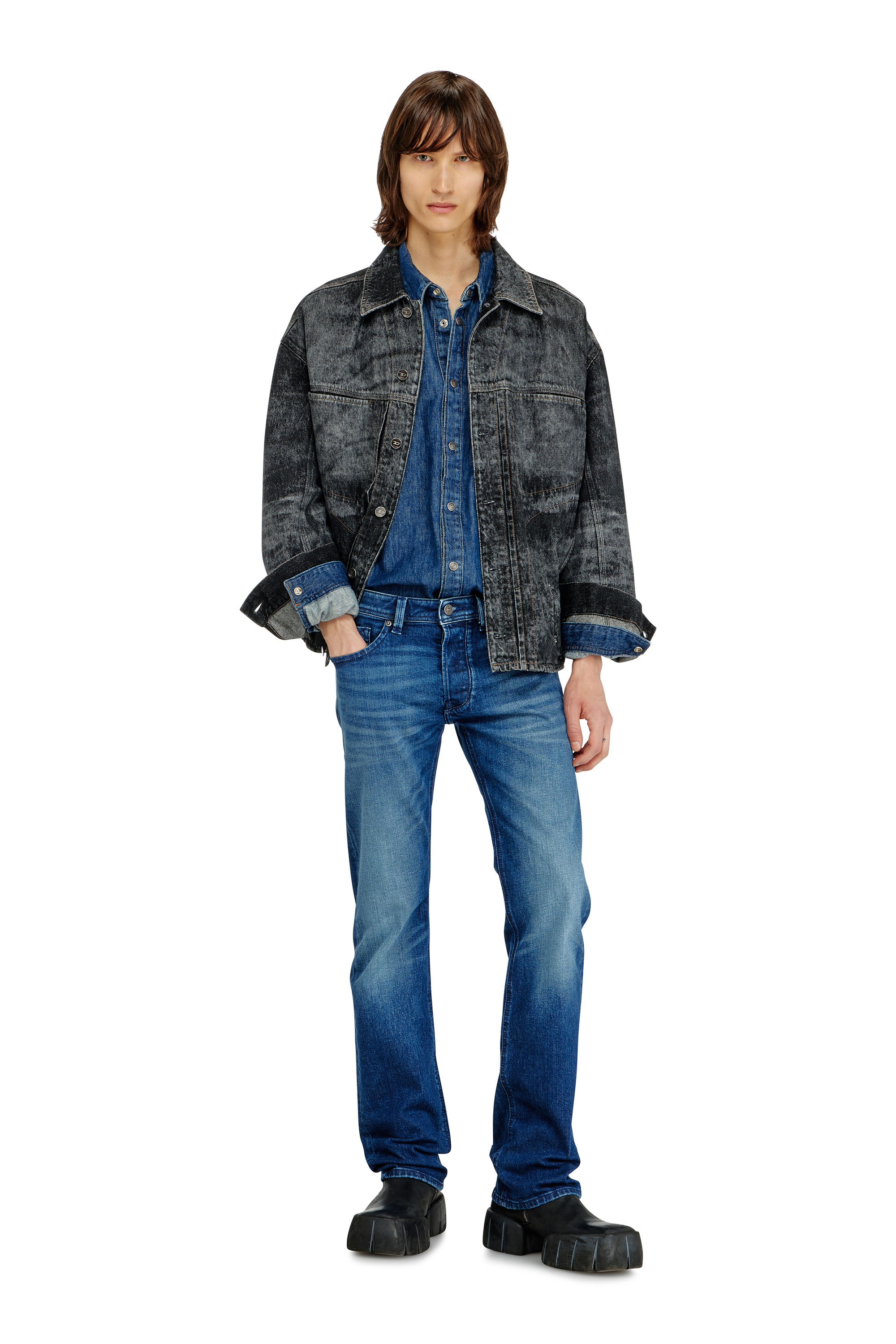 Diesel - Regular Jeans 1985 Larkee 09L51 Homme, Bleu Fonc&eacute; - Image 4