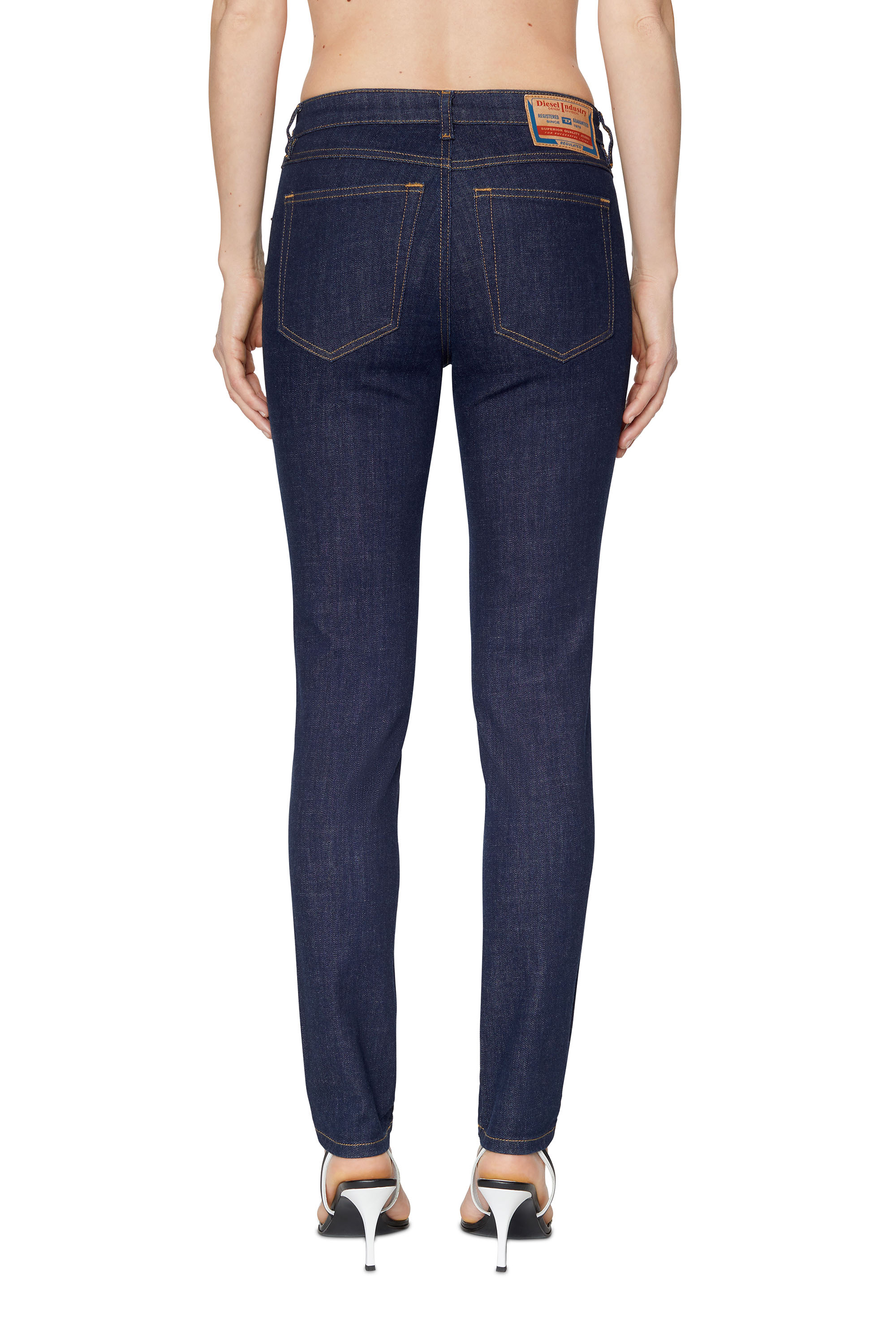 Diesel - Skinny Jeans 2015 Babhila Z9C17, Bleu Foncé - Image 3