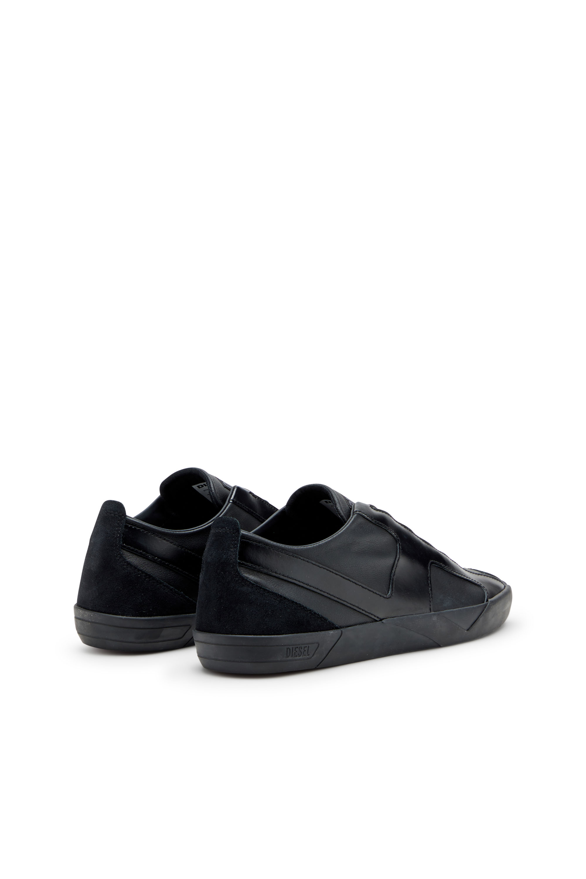 Diesel - S-SLANTE-D LOW, S-Slante-D-Baskets en daim et cuir avec logo D Homme in Noir - 3