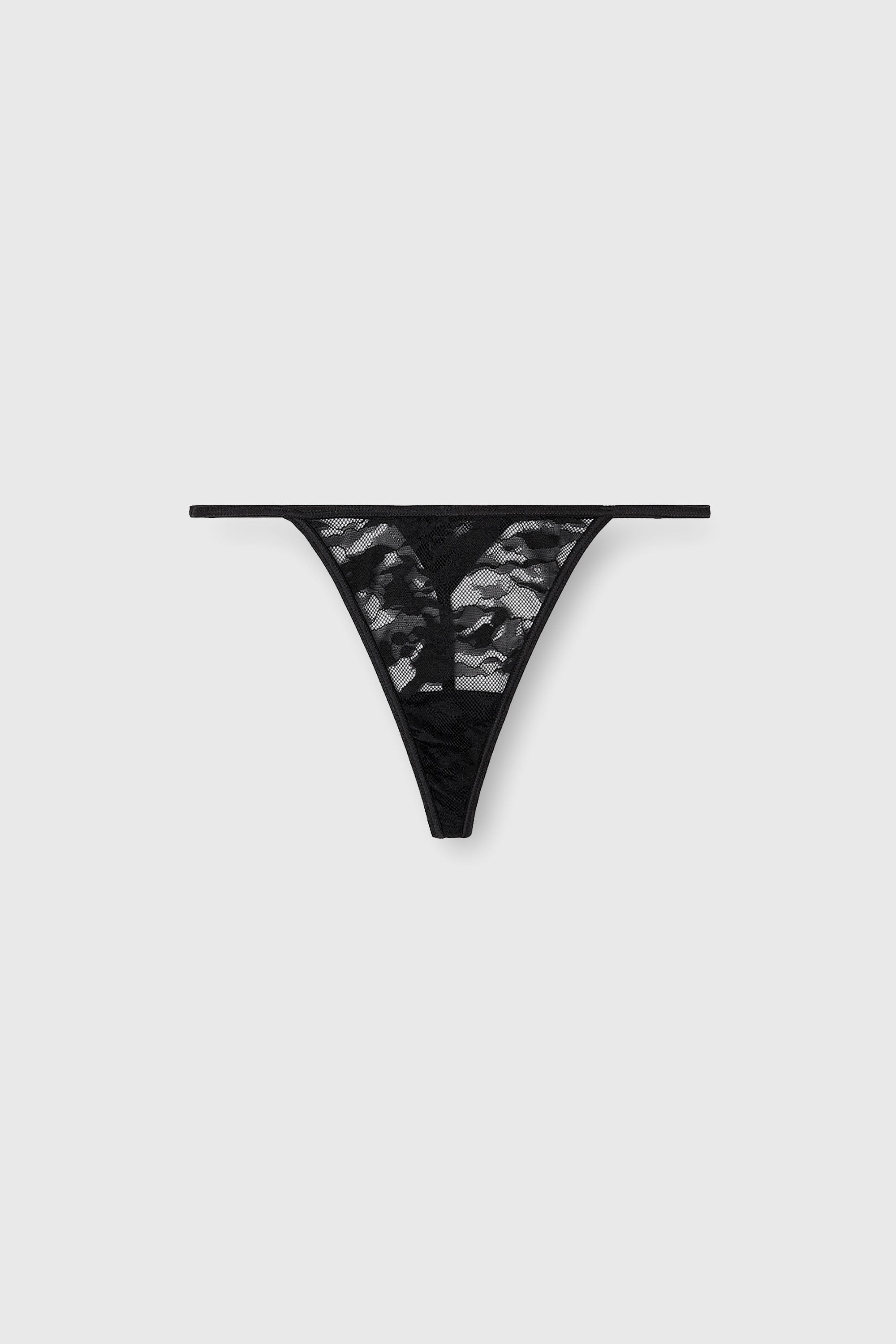 Diesel - STACY-UTLT, String en dentelle de nylon Femme in Noir - 2