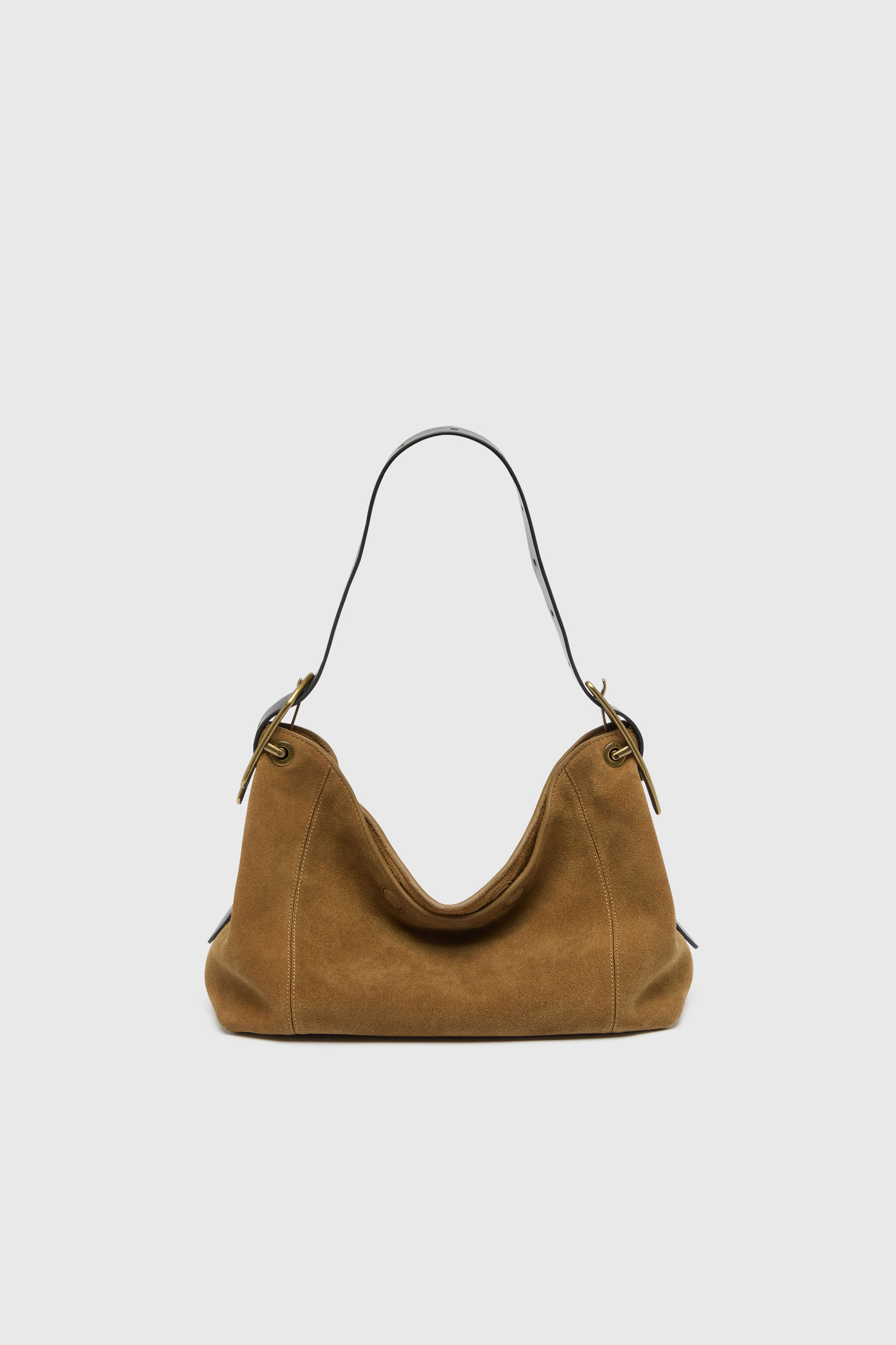 Diesel - D-LINE HOBO S, D-Line Sac port&eacute; &eacute;paule en daim cir&eacute; Femme in Marron - 2