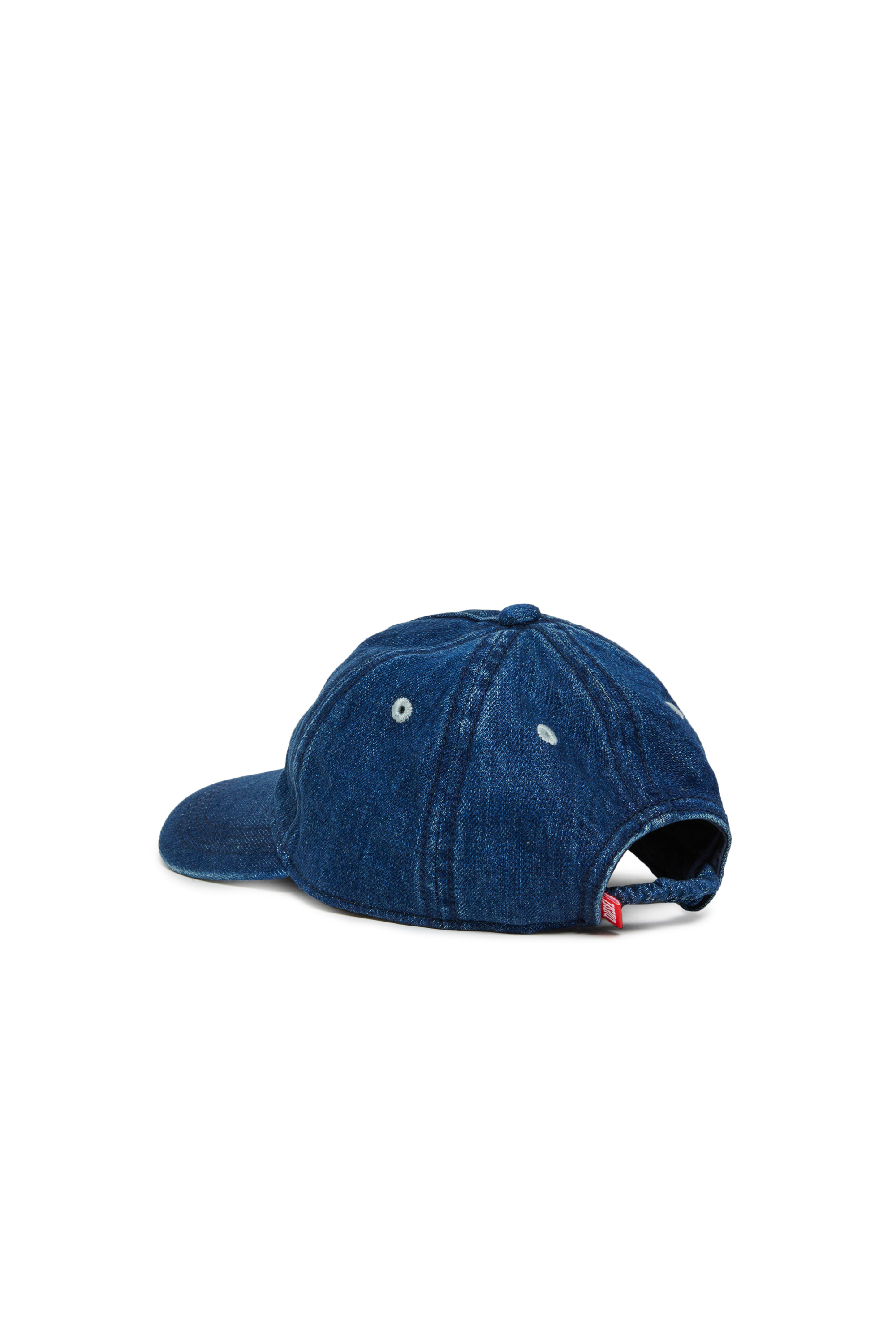 Diesel - FERMYB, Casquette de baseball en denim avec broderie Homme in Bleu - 2