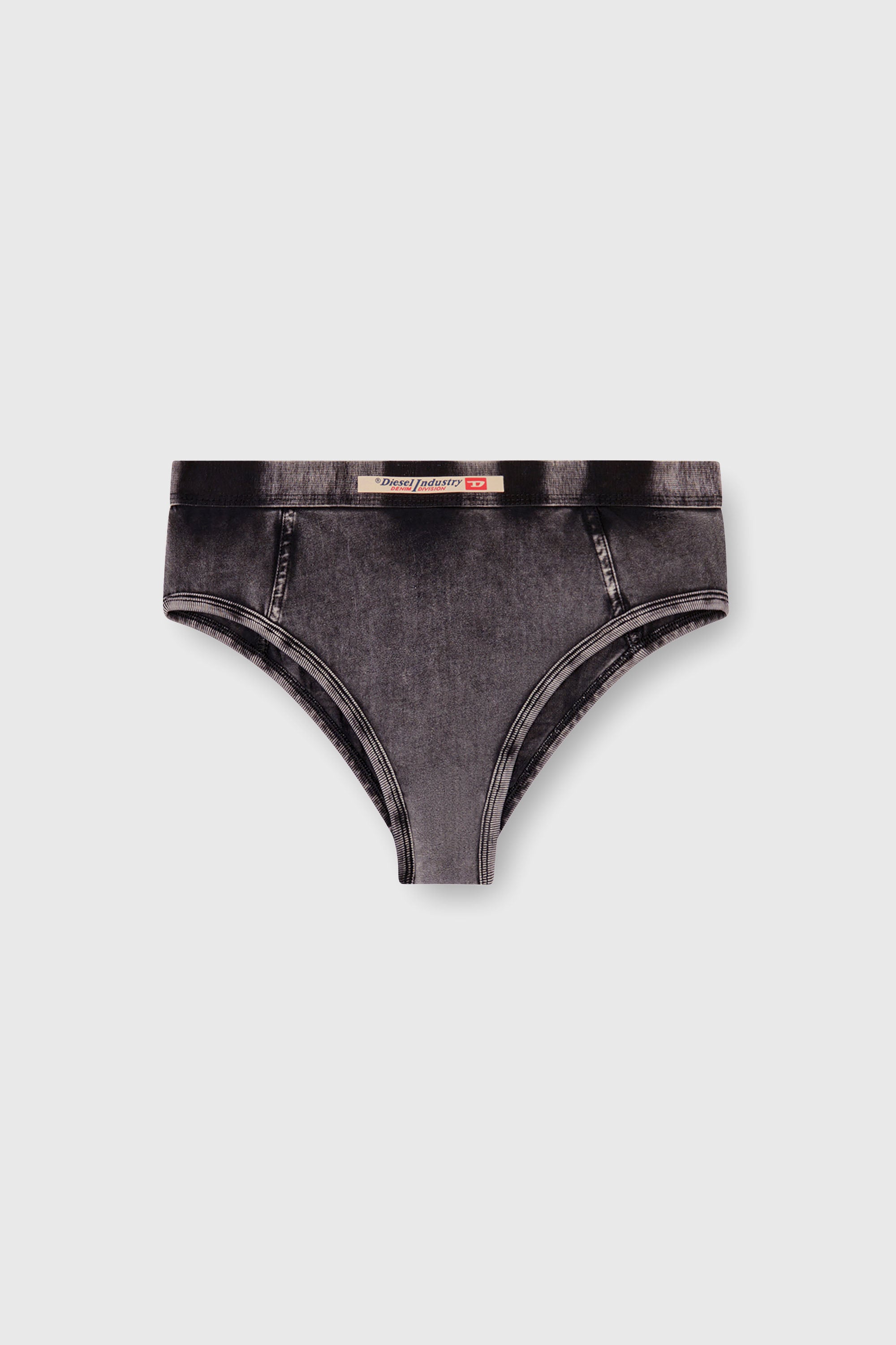 Diesel - HIPSTER-DNM, Culotte hipster en jersey effet denim Femme in Noir - 2