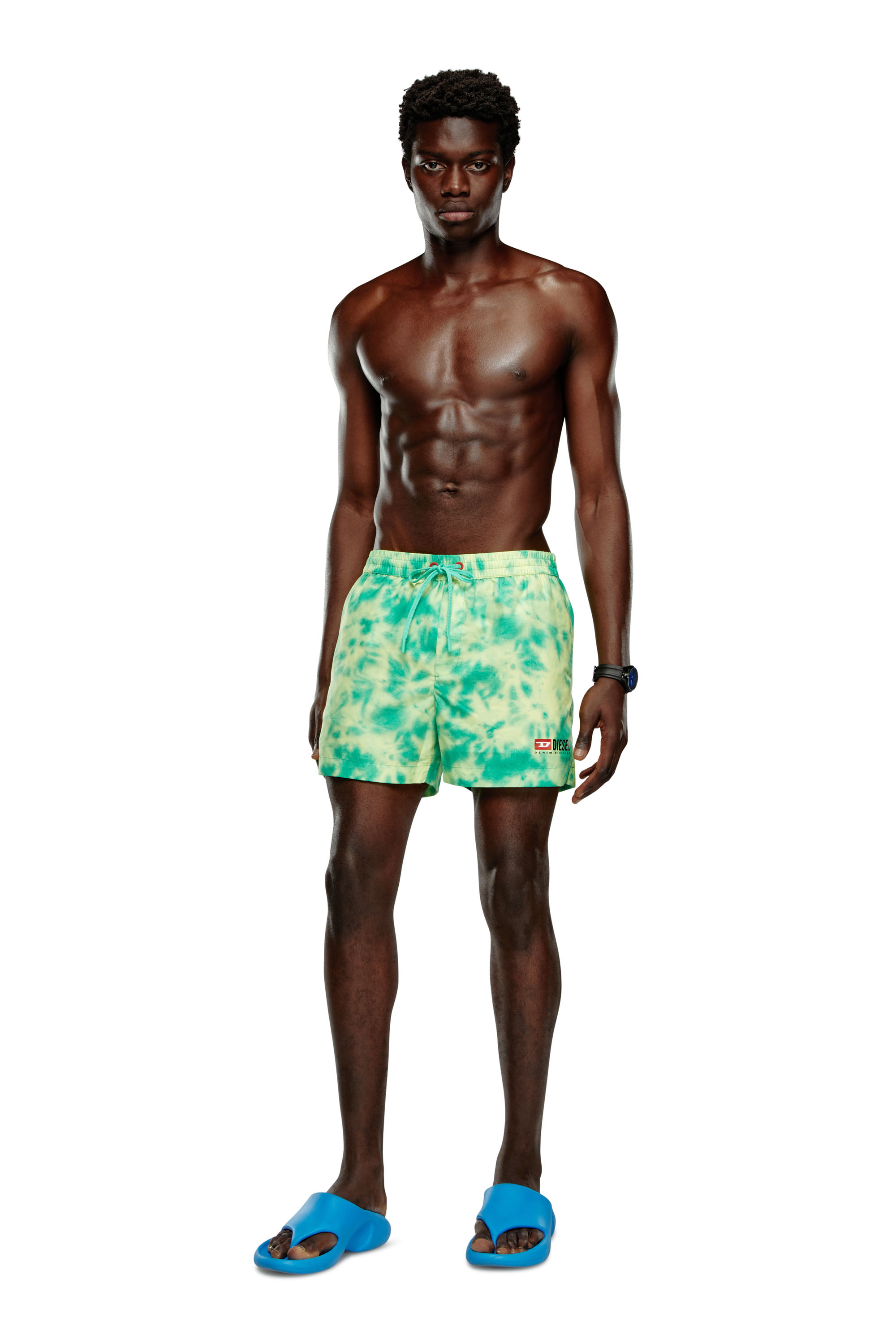 Diesel - BMBX-KEN-37, Short de bain mi-long avec imprim&eacute; tie-dye Homme in Polychrome - 1